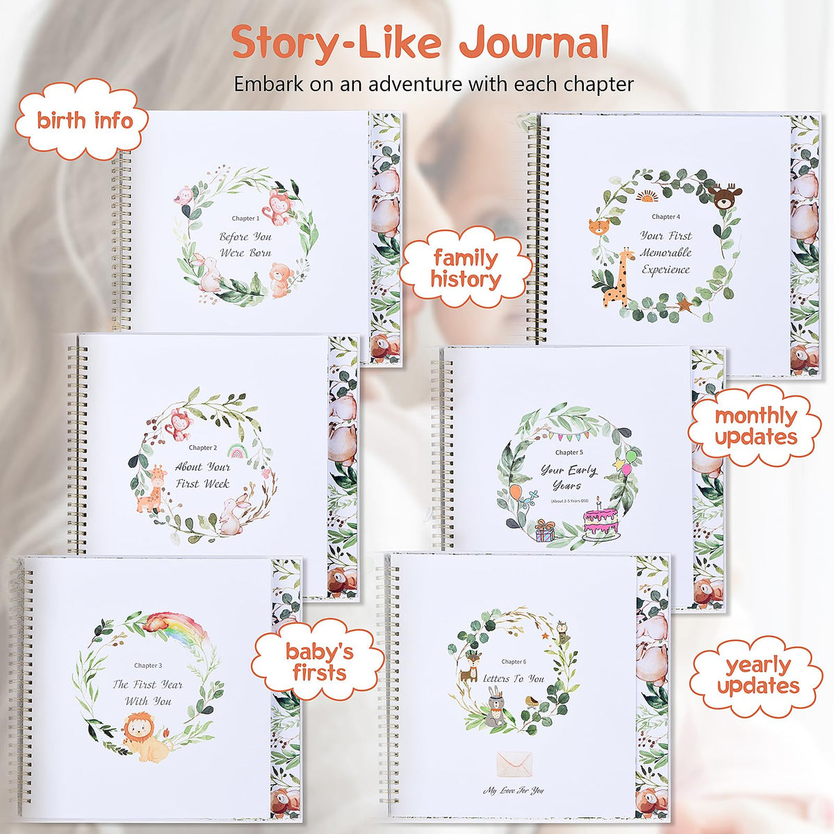 Libro de Recuerdos Little Miracle Blanco 248 Páginas Unisex para Padres Nuevos