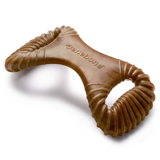 Benebone Dental Dog Chew Toy for Aggressive Chewers, Long Lasting, Made in USA, Large, Real Bacon Flavor