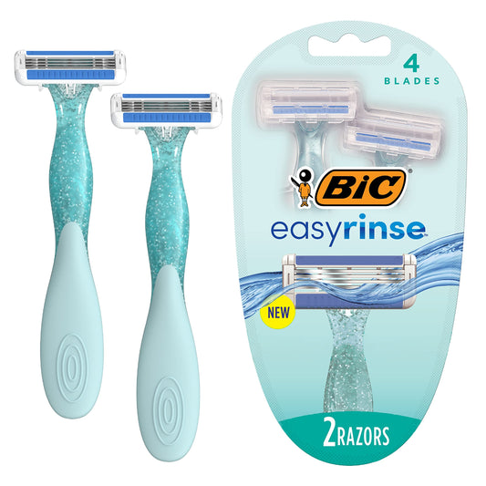 Rastrillos Desechables BIC EasyRinse Rosado Anti-Clogging con 4 Cuchillas para Mujer