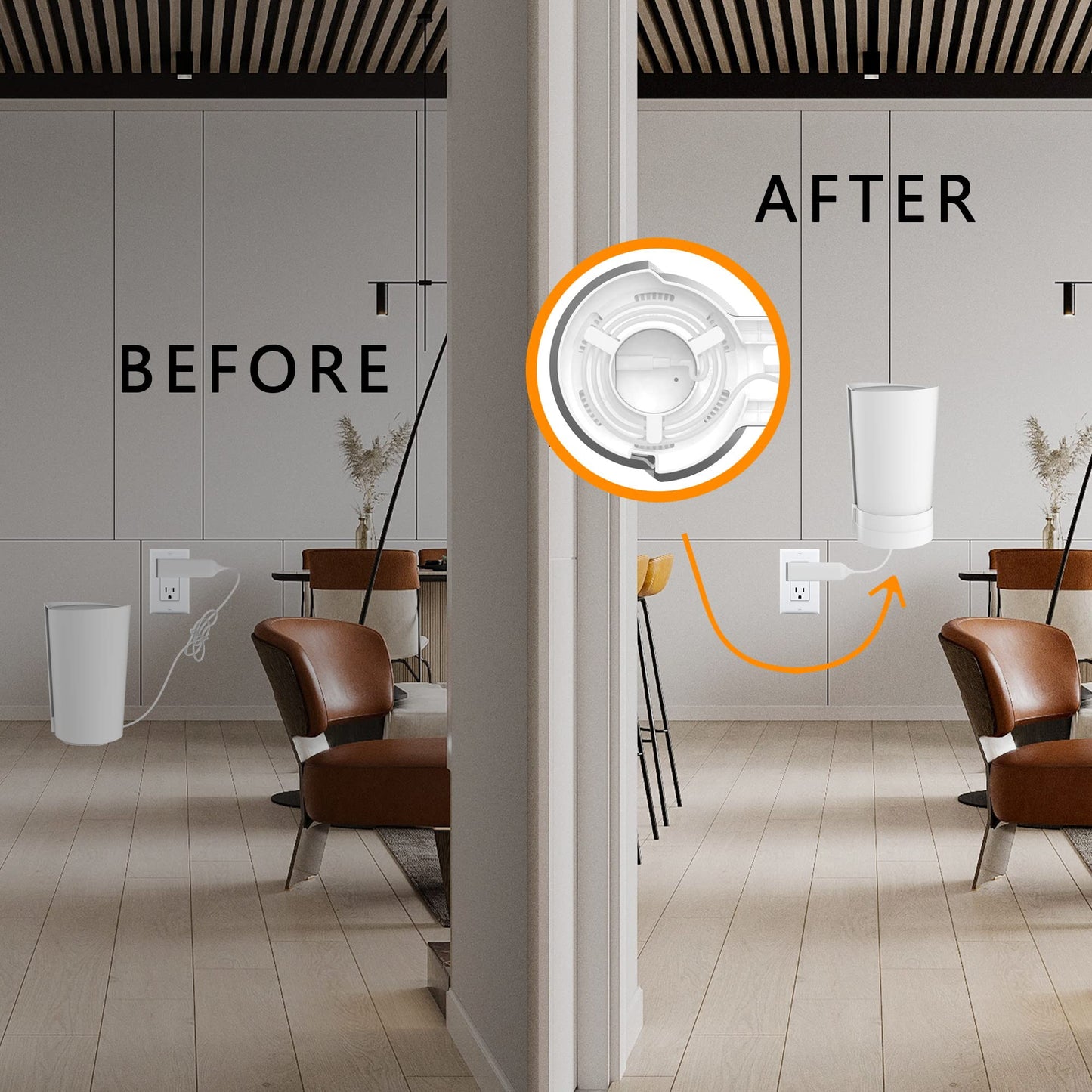 BANGCHEER-Soporte de pared para TP-Link, Deco X90/X95/XE200 WiFi 6 Soporte de pared con organizador de cables, sistema WiFi de malla para el hogar, soporte resistente, soporte de pared TP-Link Router