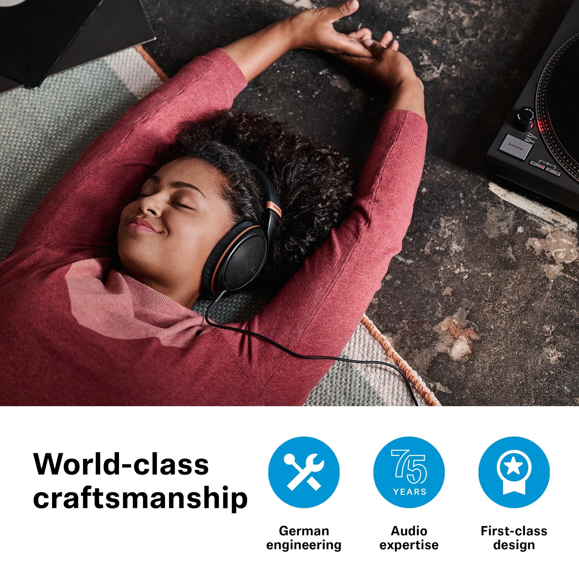 Auriculares Sennheiser HD 505 Cobre Diadema Mejorada para Música, Trabajo o Juegos