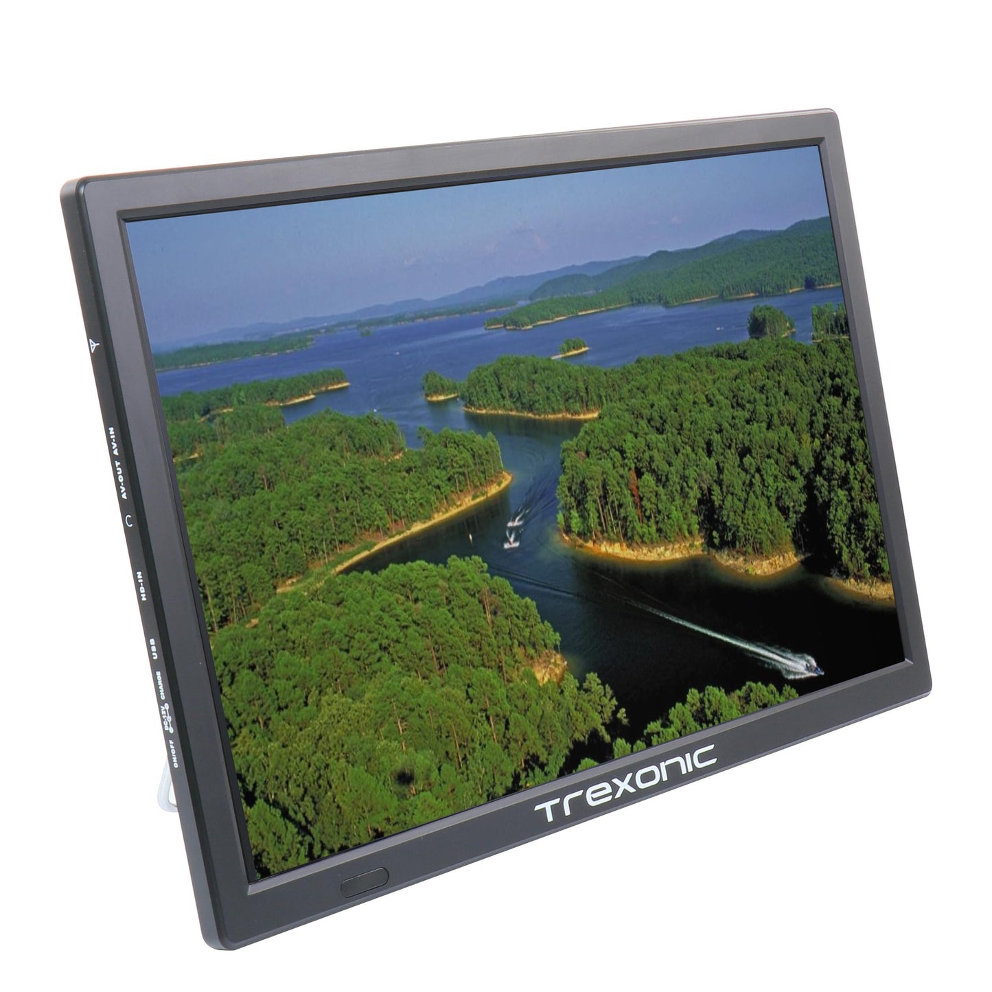 Televisor LED Portátil Recargable Trexonic 15.4 Pulgadas con HDMI y Sintonizador Digital Integrado