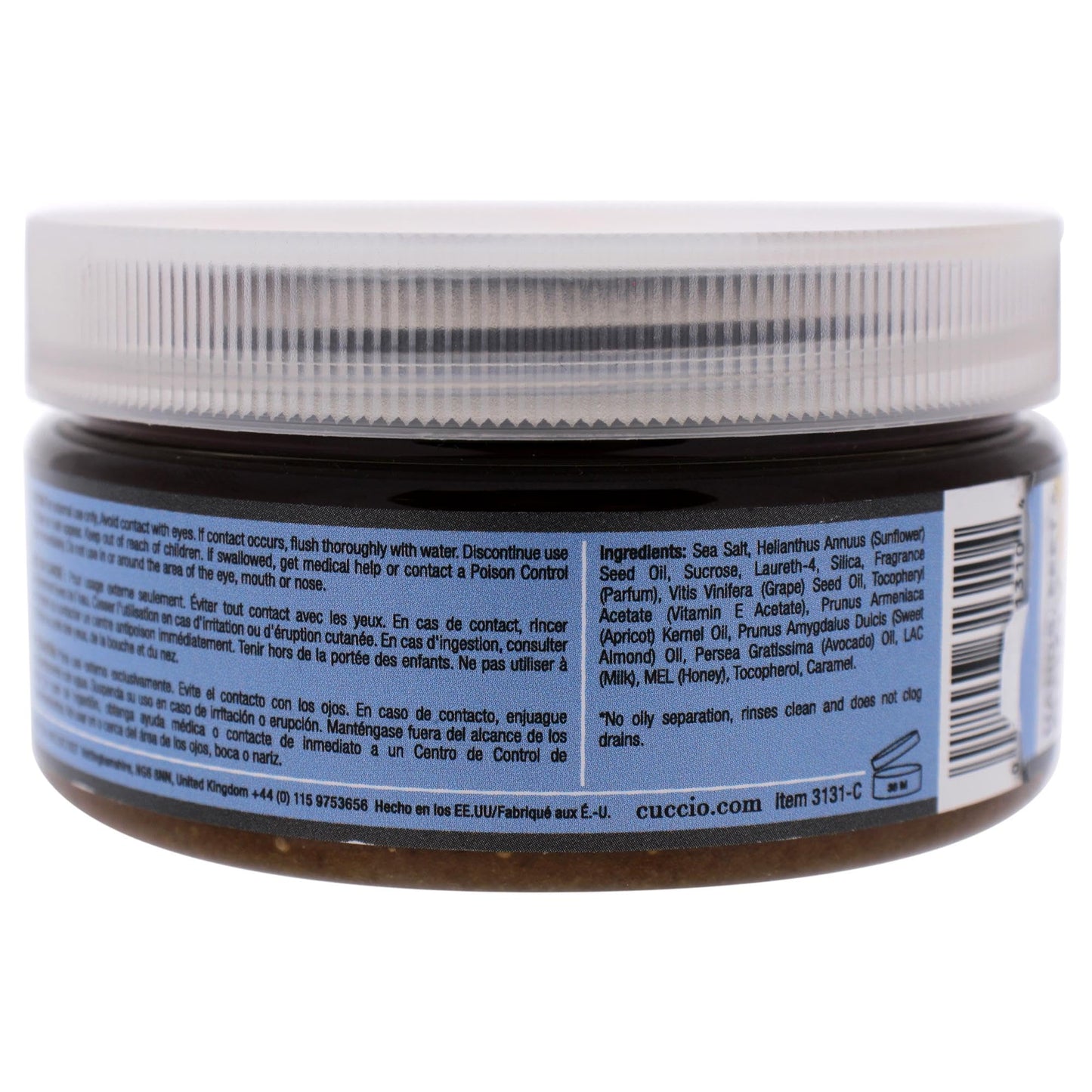 Cuccio Naturale Sea Salt Scrub - Nourishes And Exfoliates To Remove Dead Skin Cells - Leaves Skin Supple, Radiant And Youthful Looking - Provides Deep Hydration - Milk And Honey - 237 ML