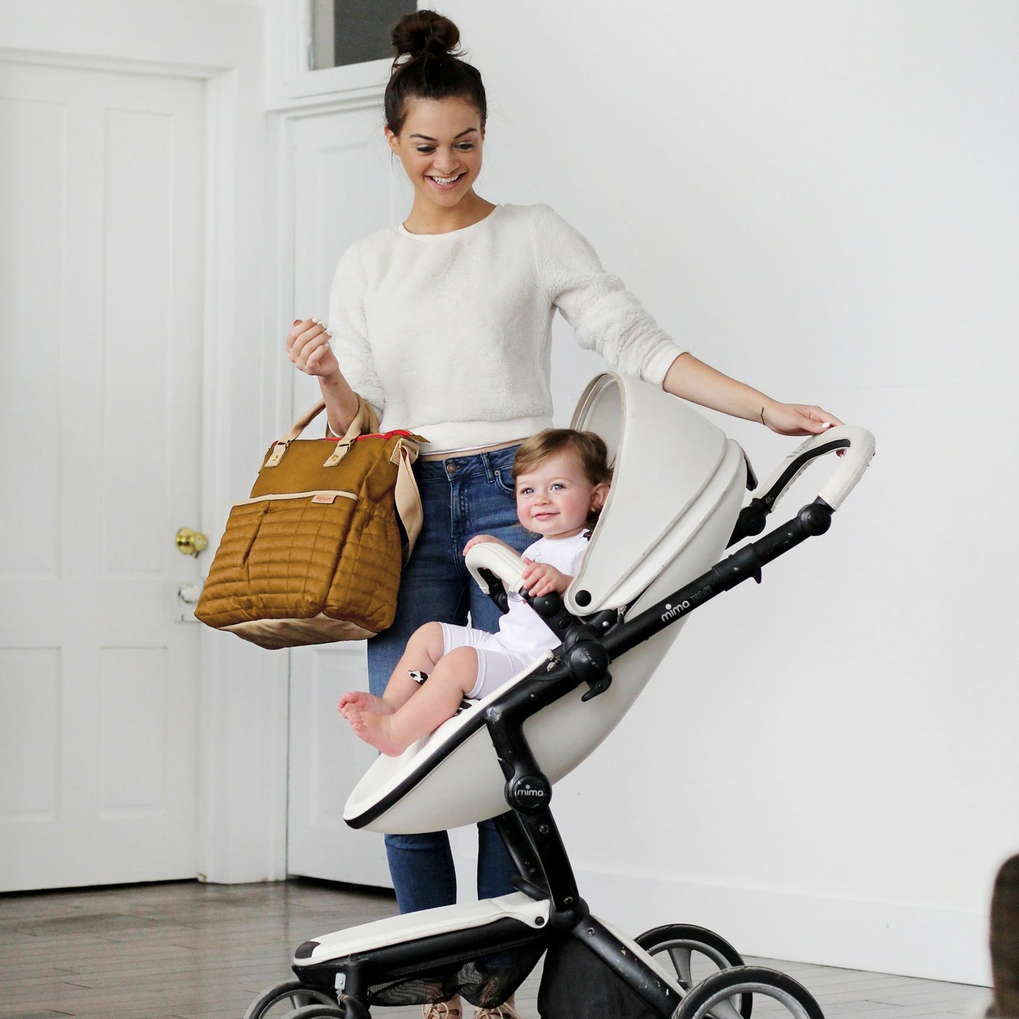 Maman Designer - Bolsa de pañales con cambiador a juego