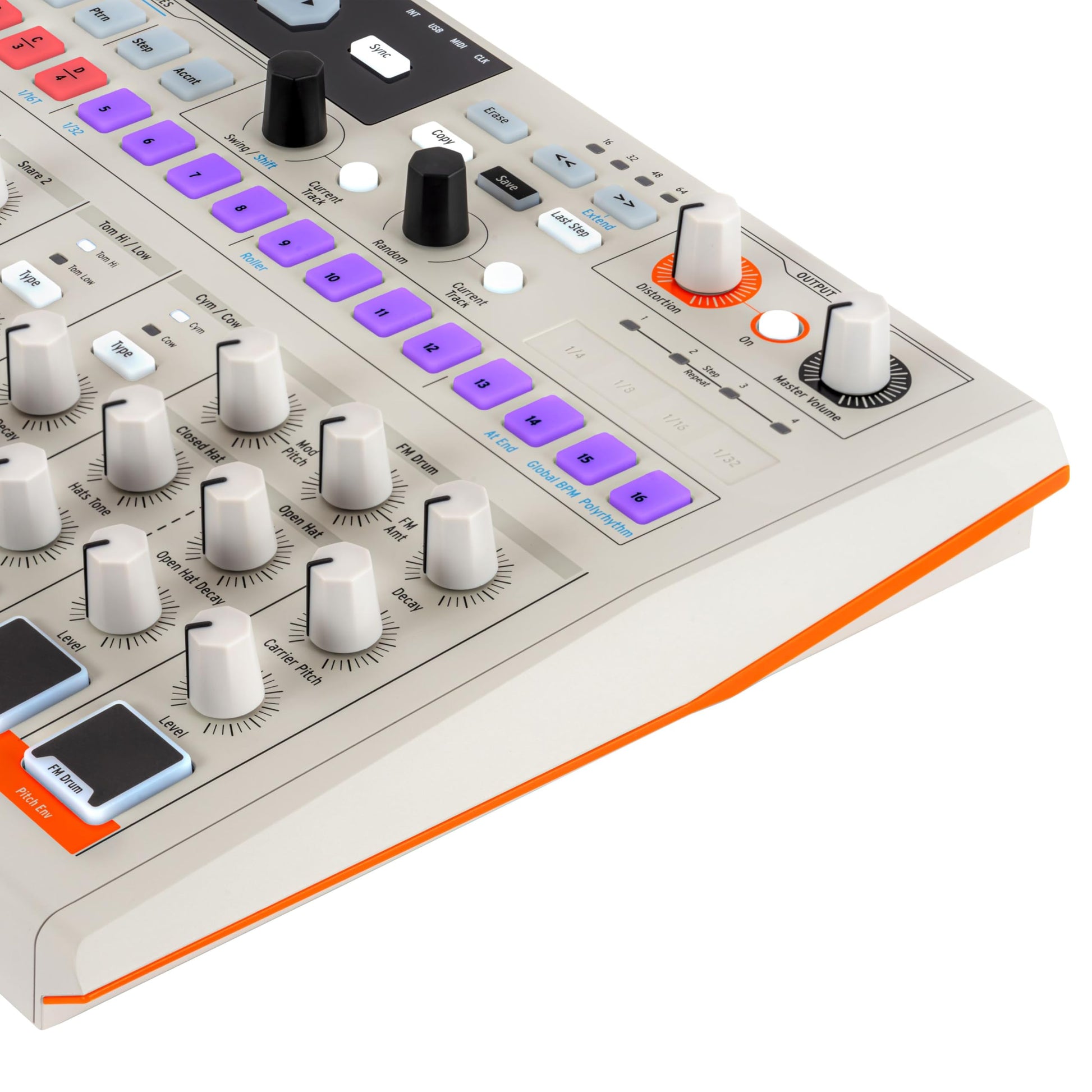Arturia DrumBrute Impact 1984 - Máquina de tambor analógica, color blanco
