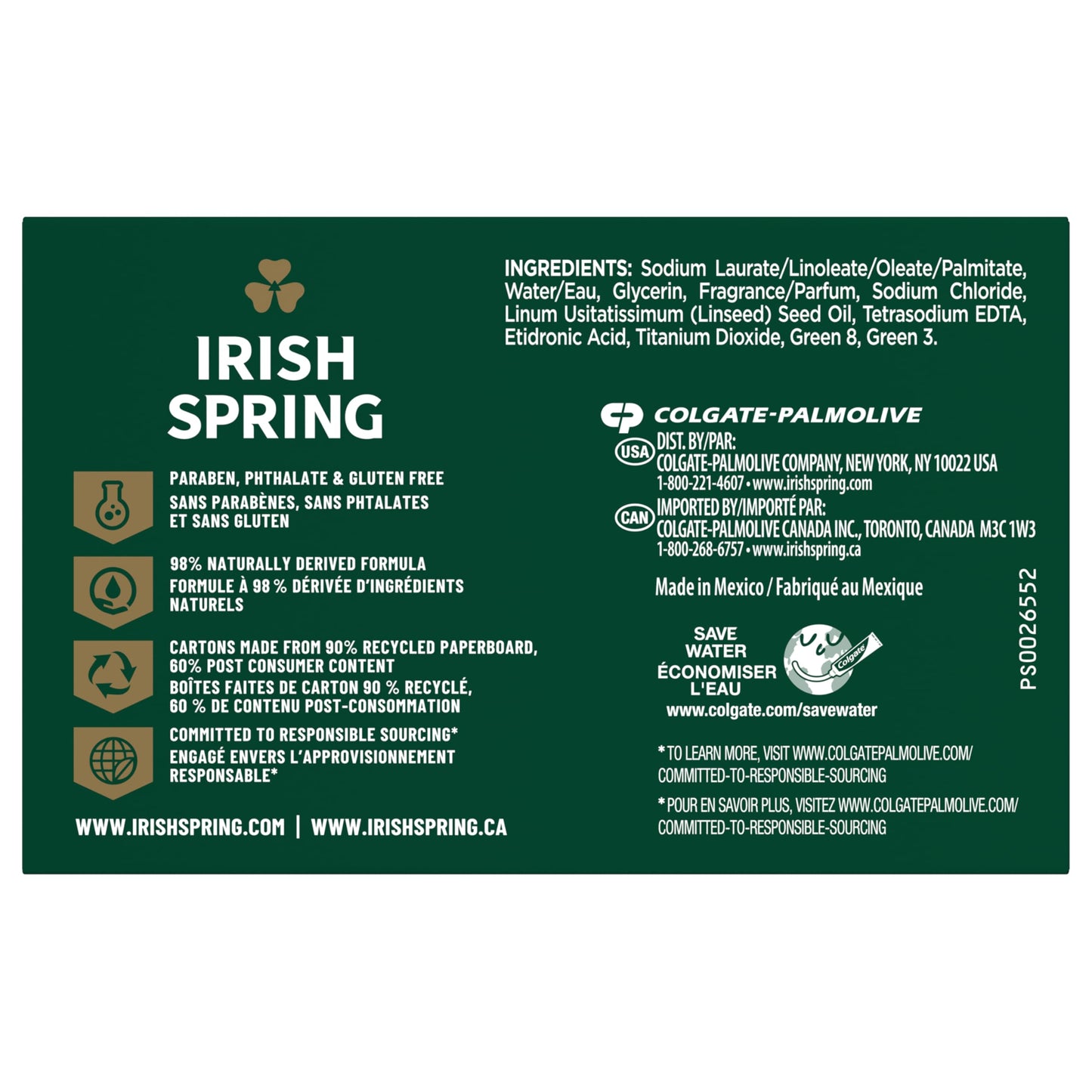 Irish Spring Bath Bar Soap, Original, 3.75 oz. Bars, 12-Count by Irish Spring
