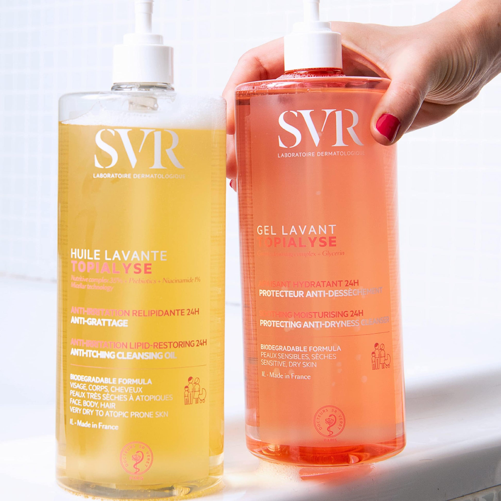 SVR Gel Limpiador para Rostro y Cuerpo Topialyse 1L