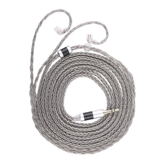 Linsoul Tripowin Zonie IEM Cable, Cable de Auriculares de 2 m de Longitud, Cable de Auriculares Chapado en Plata de 16 Núcleos, Cable de Monitor In Ear para KZ ZS10 PRO 2 SIMGOT EM6L (Empotrable 2Pin)