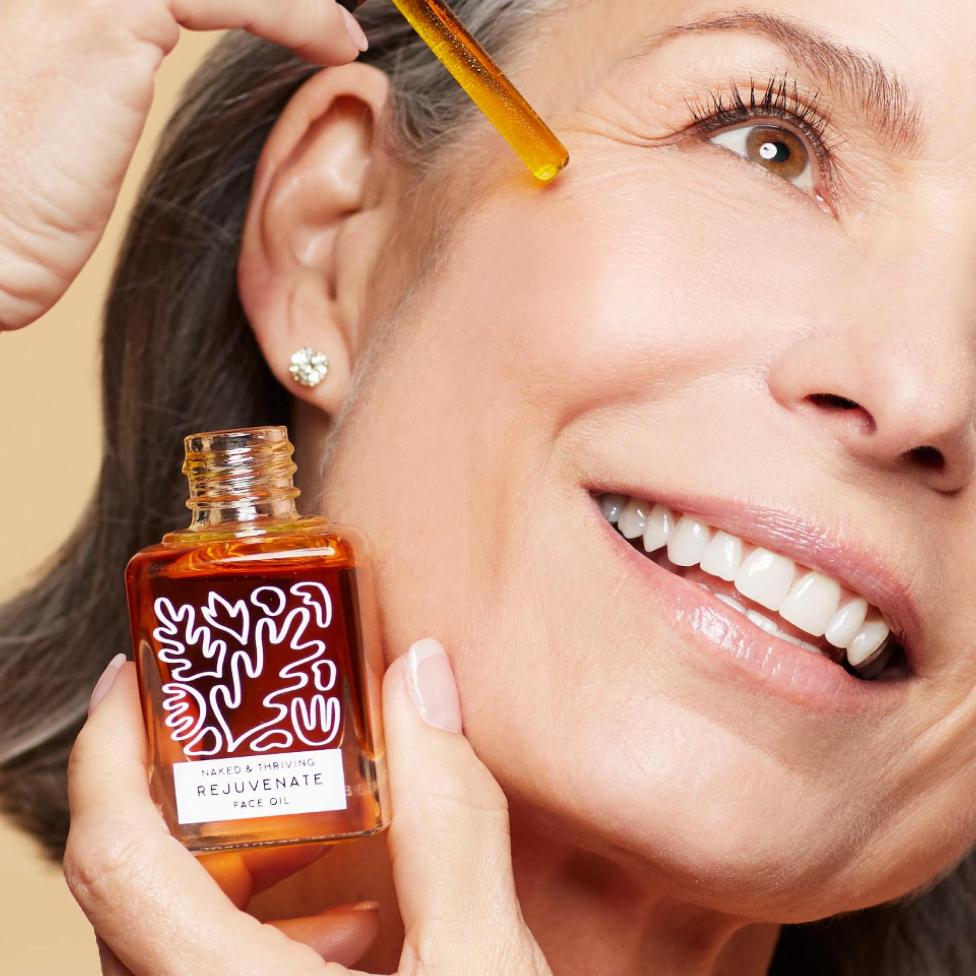 Naked & Thriving Rutina Restauradora Nocturna | Renew Night Serum (30 Ml) + Crema Para Ojos Revive (15 Ml) + Aceite Facial Rejuvenecedor (35 Ml) Con Péptidos, Escualano, Ácido Hialurónico Y Ah