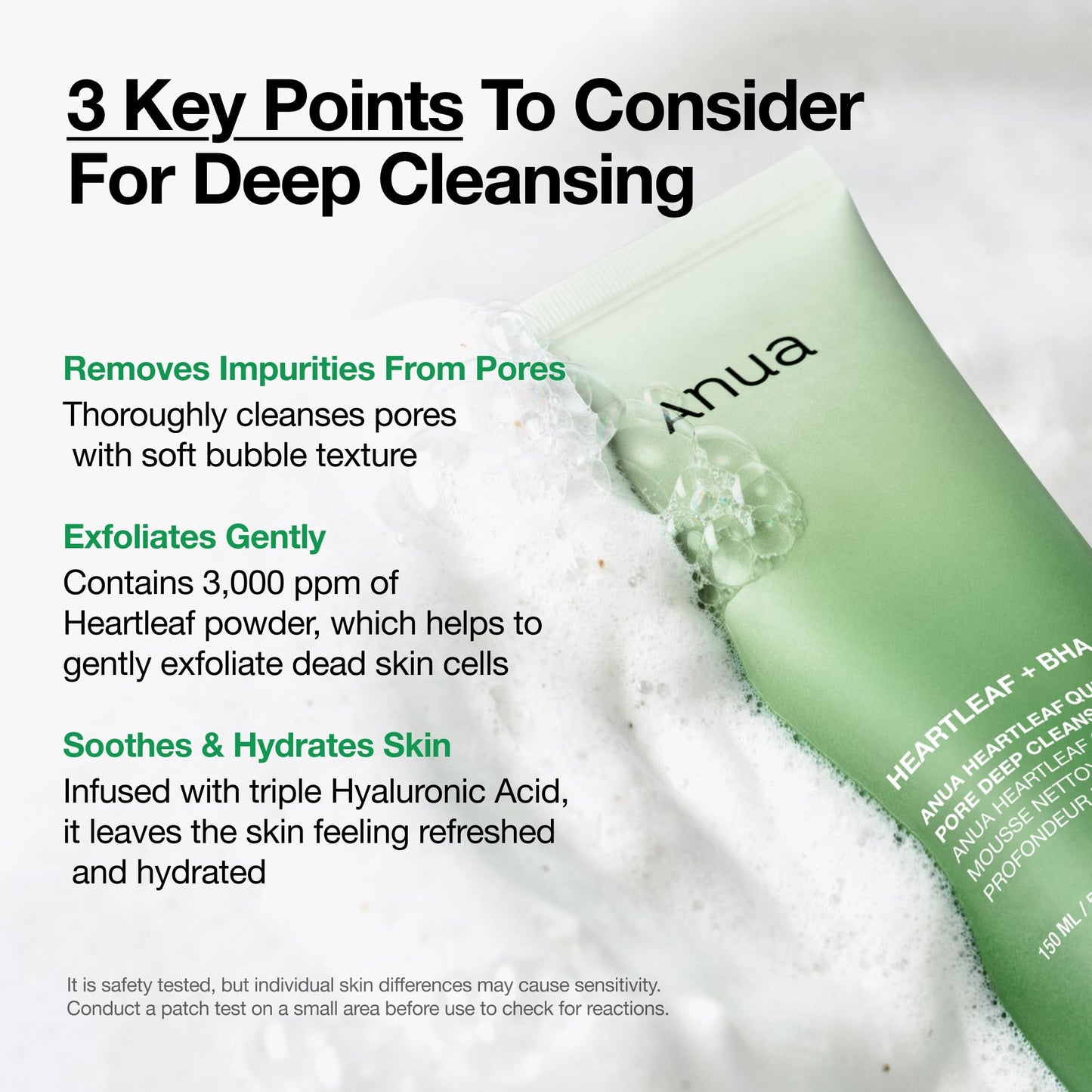 ANUA Heartleaf Quercetinol Pore Deep Cleansing Foam, 5.07 fl oz (150 ml)