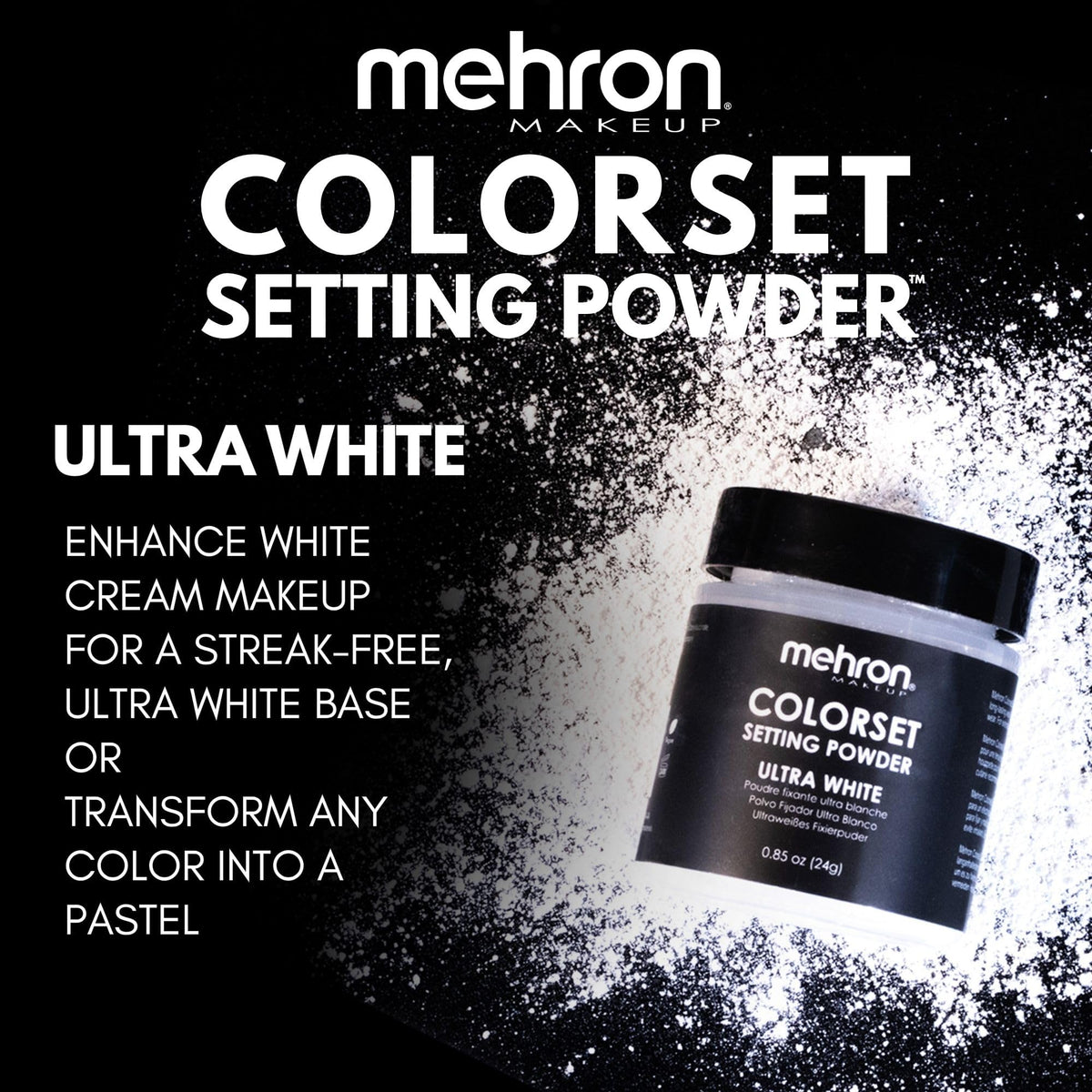 Mehron ultrafine setting powder with antiperspriant - ultra white
