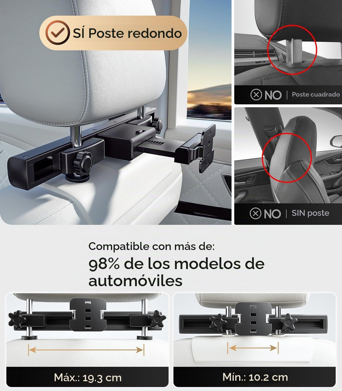 Monitor de Reposacabezas Seventour 14 Pulgadas 4K Android 13 para Entretenimiento en Coche
