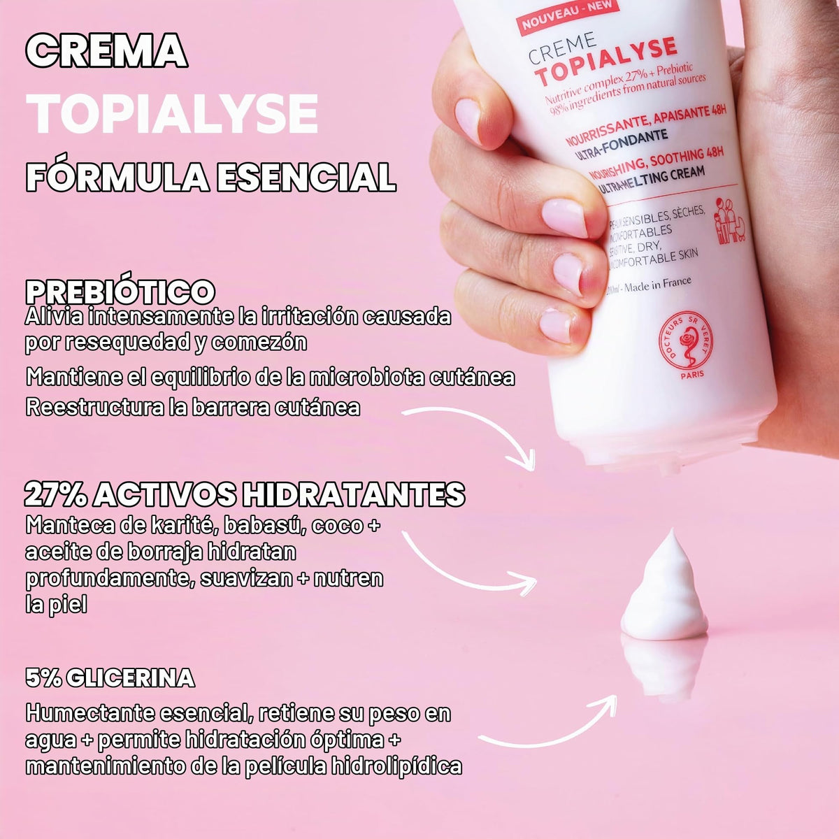 SVR Topialyse Crema Corporal Hidratante Para Piel Seca, 200 ml