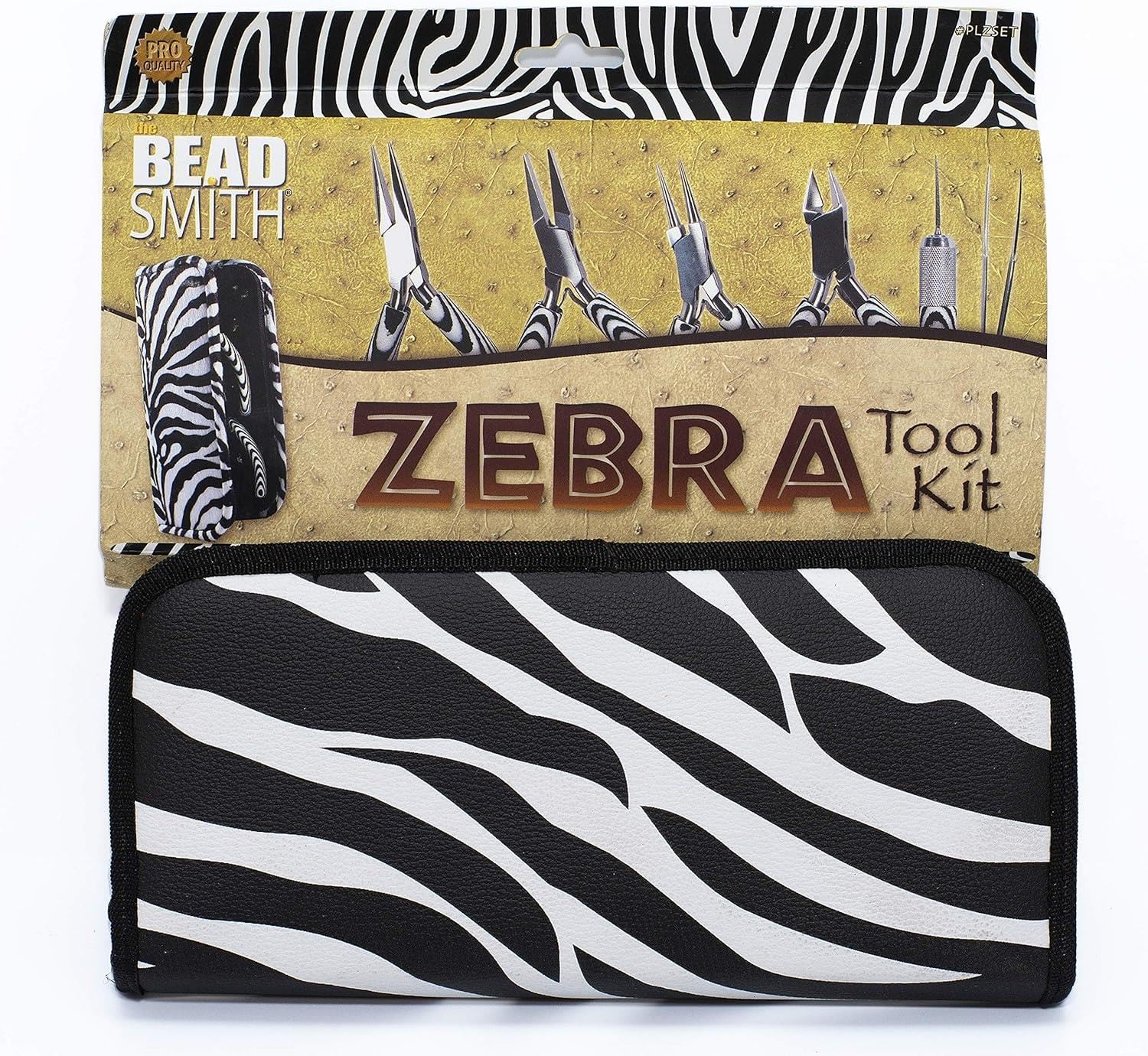 Beadsmith xtl-7654 6 Piezas Zebra Herramienta Kit con Funda