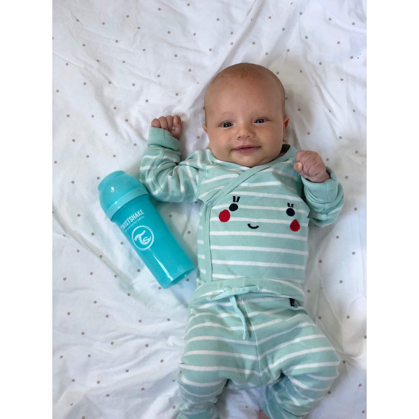 Biberón Twistshake Anticólicos 260 ml Silicona Flujo Medio 2+ Meses Libre de BPA para Lactancia Normal