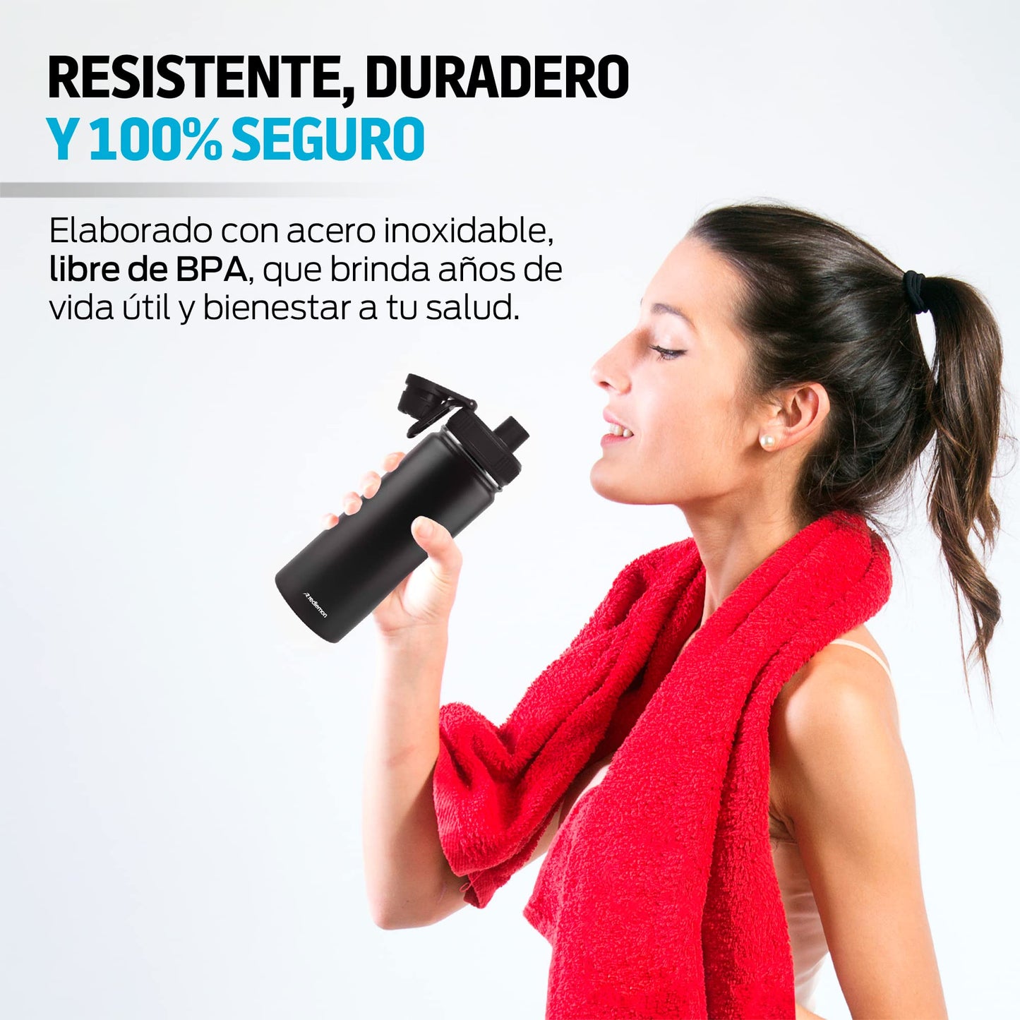 Termo de Acero Inoxidable Redlemon Blanco Doble Aislamiento Ecológico y Resistente