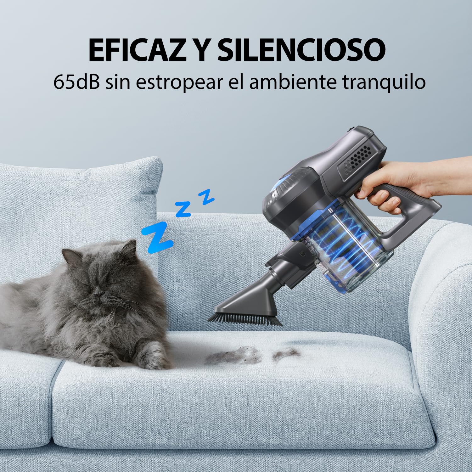 kalado Aspiradora Inalambrica, 23000pa Potente Aspiradora Vertical de Varilla Silencioso, 6 en 1 Aspiradora de Mano Ligero con 35 Mins de Autonomía para Uso Doméstico, Suelos Duros y Pelo de Mascotas