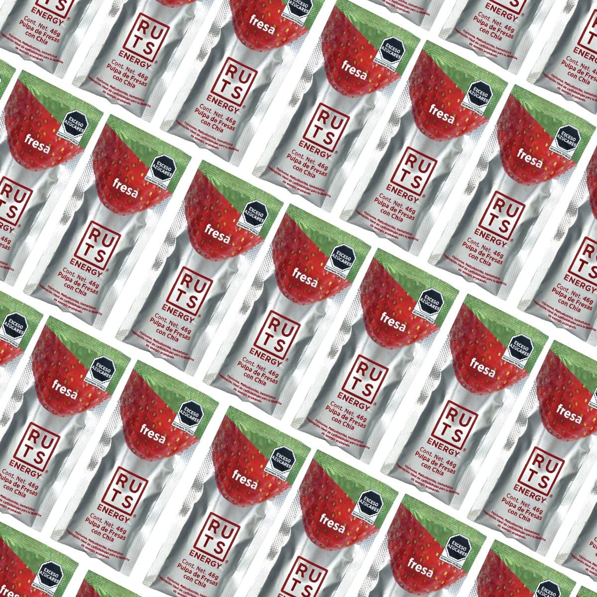 Gel Energético Fresa Ruts Caja de 12 Unidades