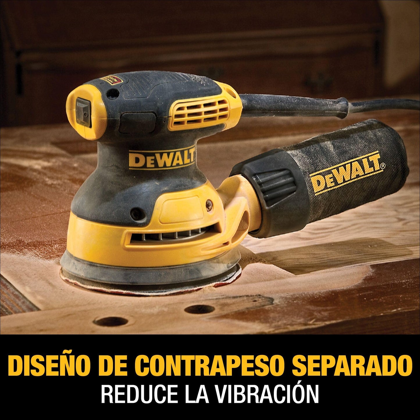 DEWALT Lijadora Orbital 5" (127mm), 280W, DWE6421
