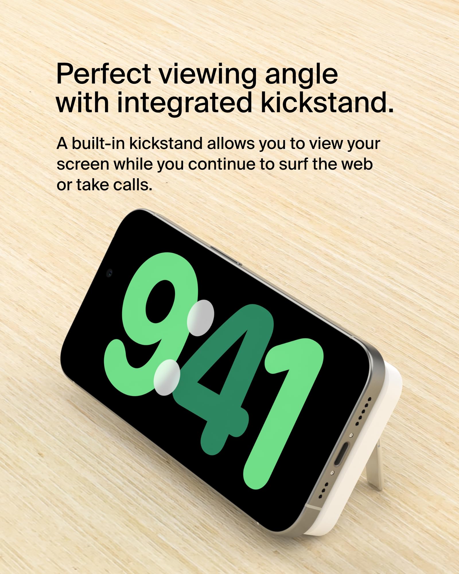 Batería Magnética Belkin Blanca con Qi2 de 15W y 5,000 mAh