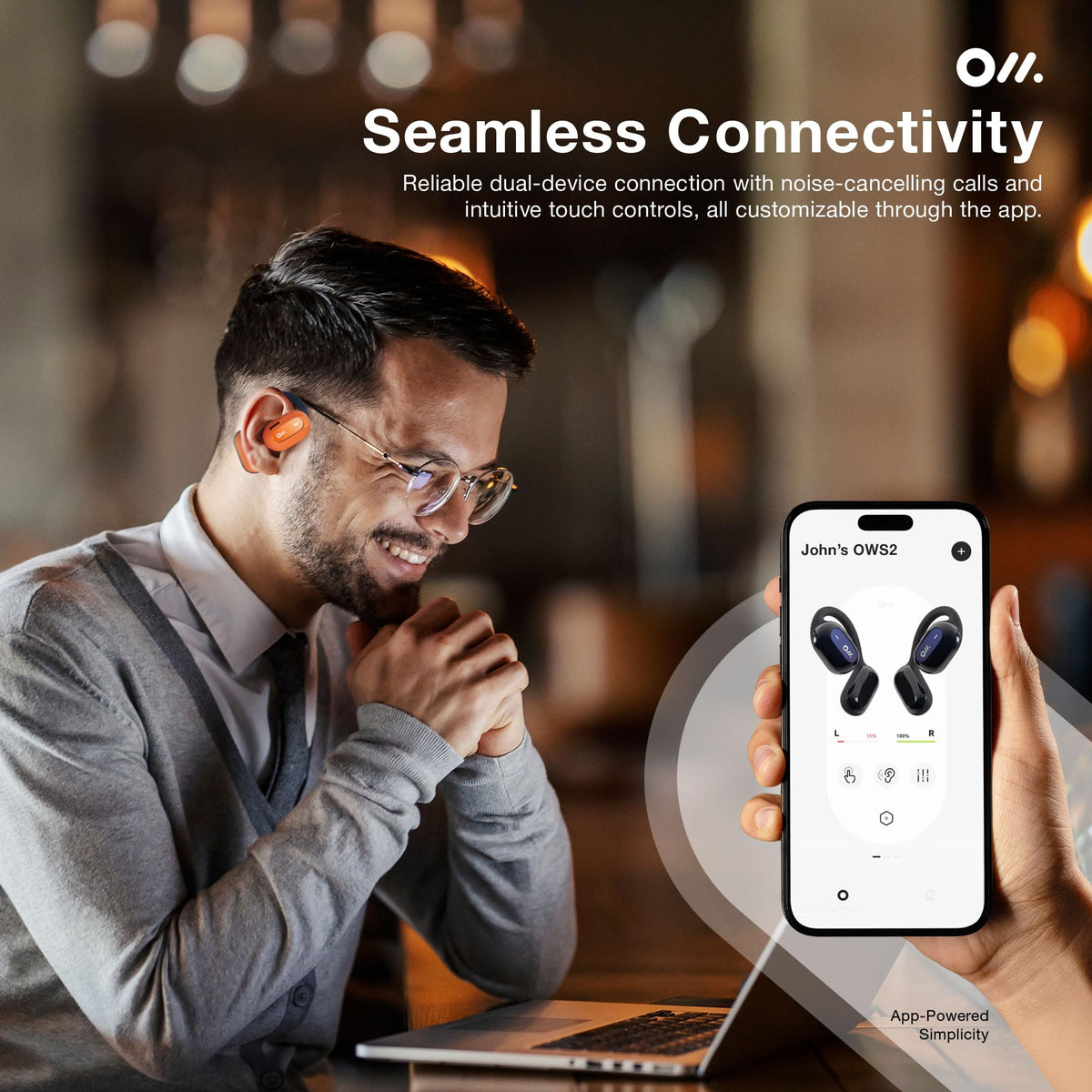 Auriculares Inalámbricos Oladance OWS2 Negro con Oído Abierto