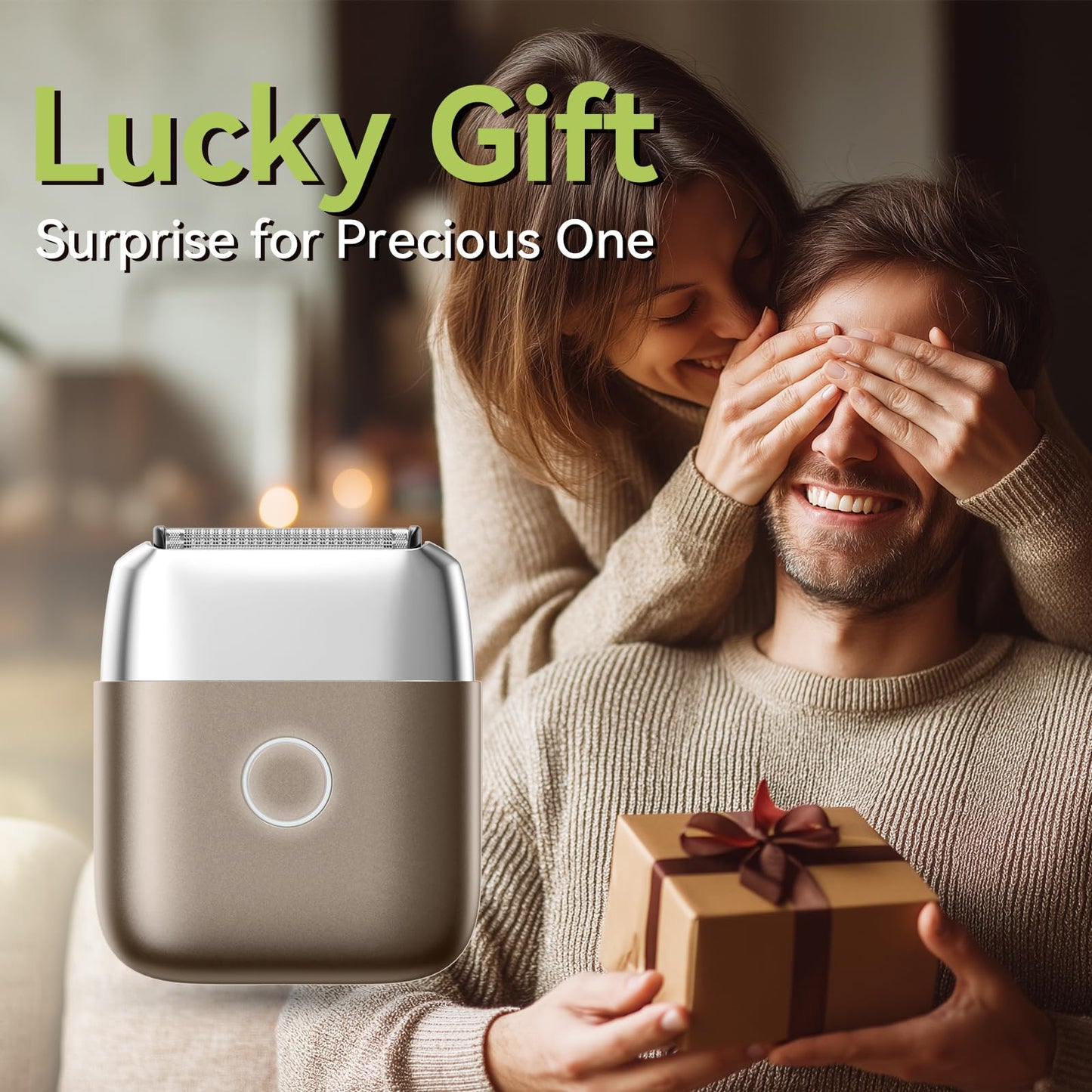 V N U Afeitadora eléctrica VNU con cuerpo de aleación, miniafeitadora de bolsillo para viajes, para hombres, resistente al agua IPX7 y 60 días de autonomía, ideal como regalo para hombres, esposos o p