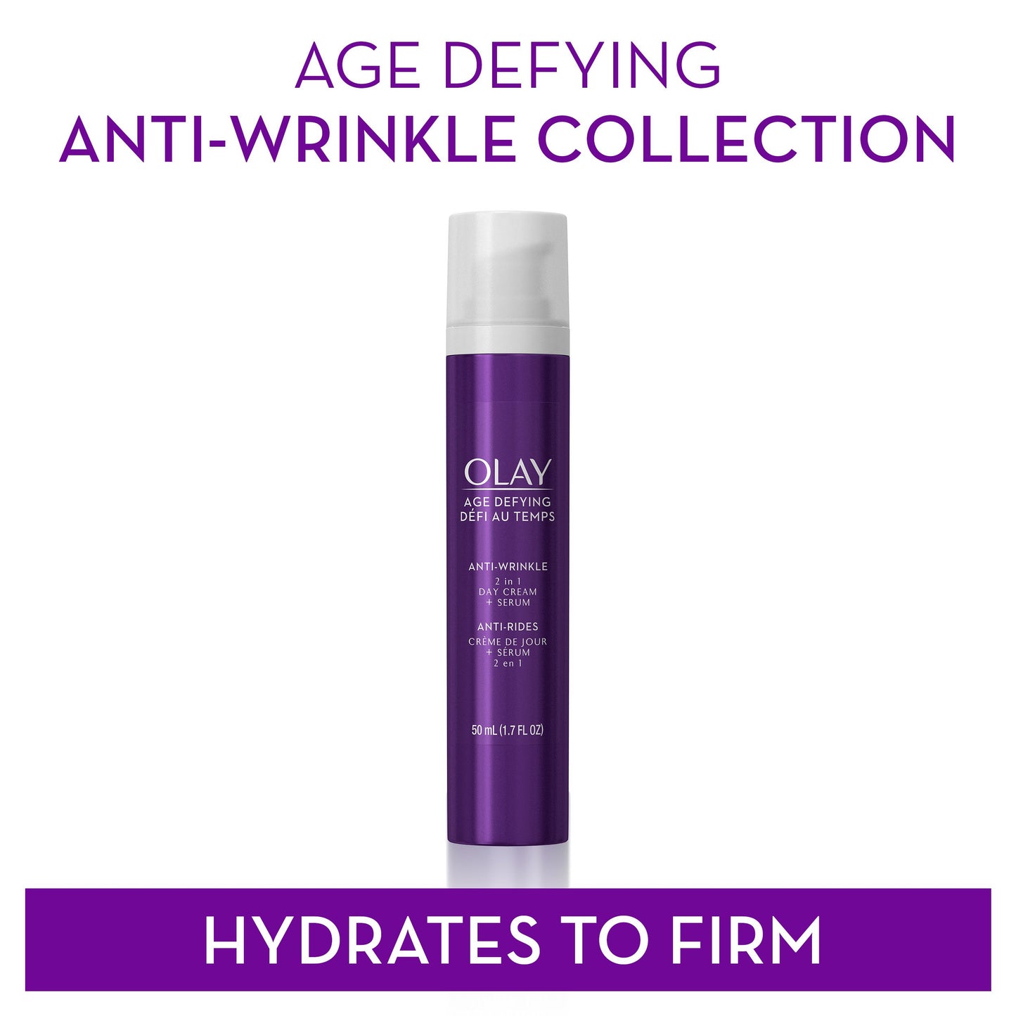 Olay Age Defying 2-In-1 Anti-Wrinkle Day Cream + Serum 1.7 Fl Oz