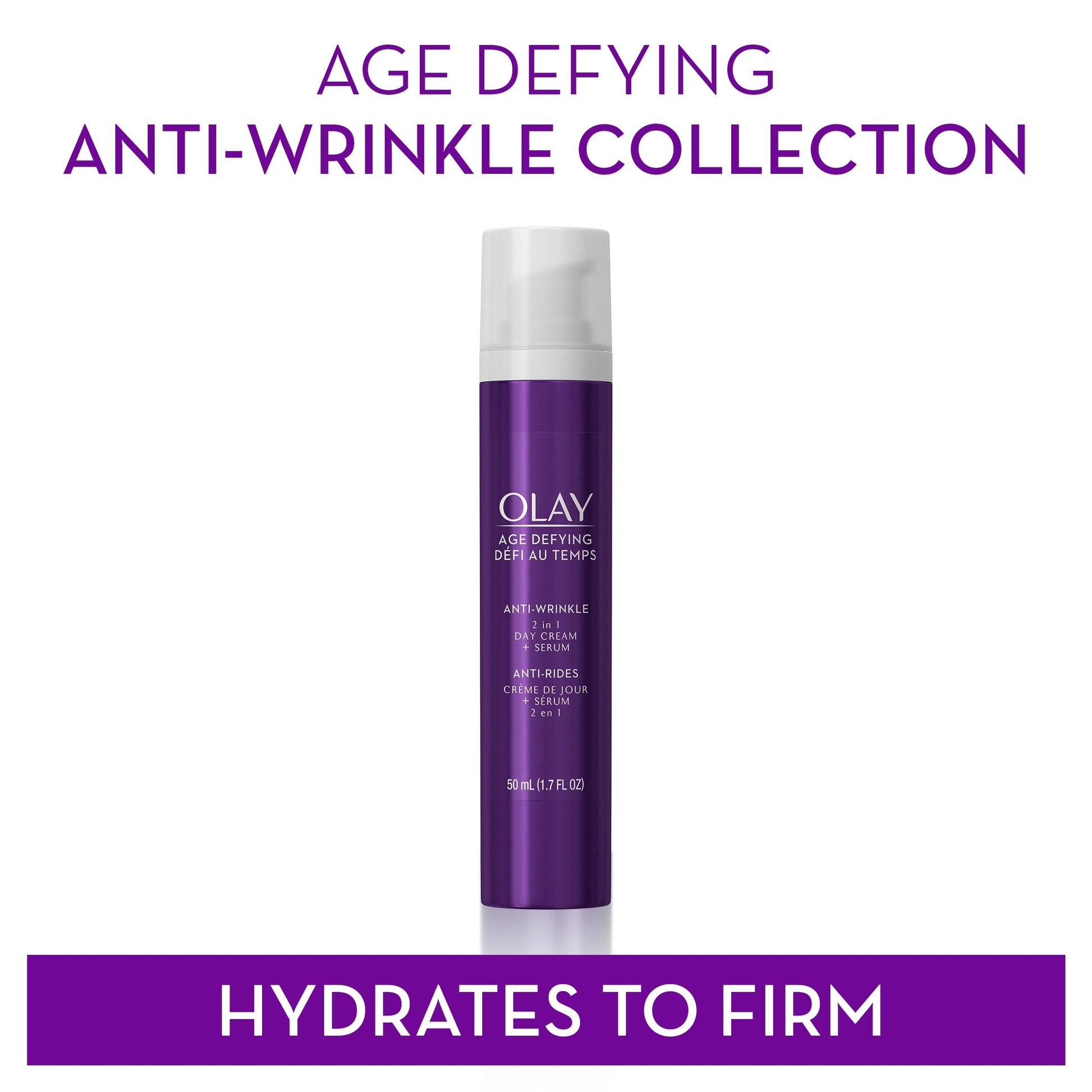Olay Age Defying 2-In-1 Anti-Wrinkle Day Cream + Serum 1.7 Fl Oz