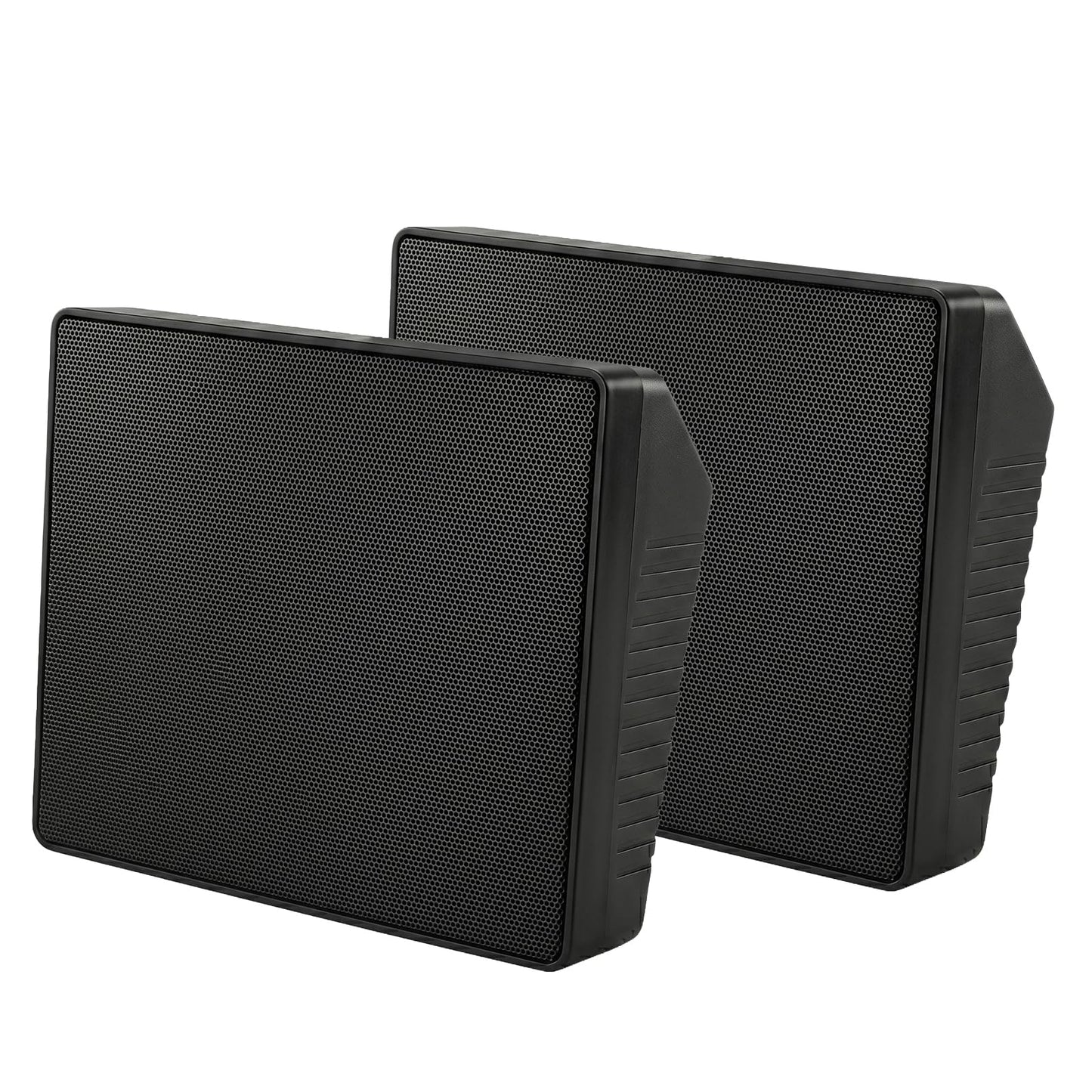 STUDIOFINIX - Altavoces PA montados en la pared de 4 pulgadas, potencia máxima de 240 W, 8 ohmios y 70 V/100 V, modo dual, para cine en casa, comercial, oficina, sistema PA (negro, 1 par)