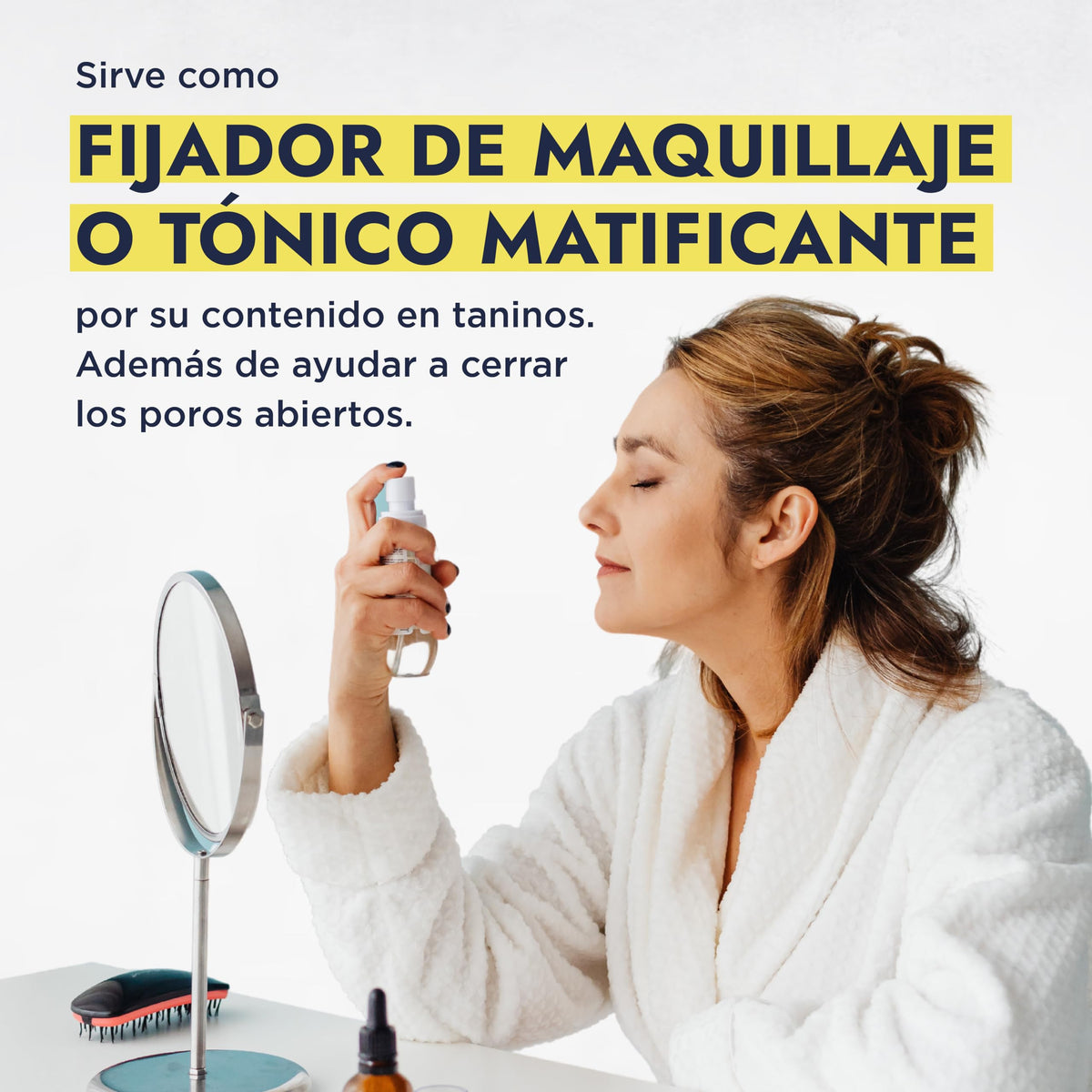 HEBBE - Hidrolato de Hamamelis 1 L | Estimula Colágeno | Fijador de Maquillaje | Ideal para Pieles Sensibles | Efecto Anti-Edad