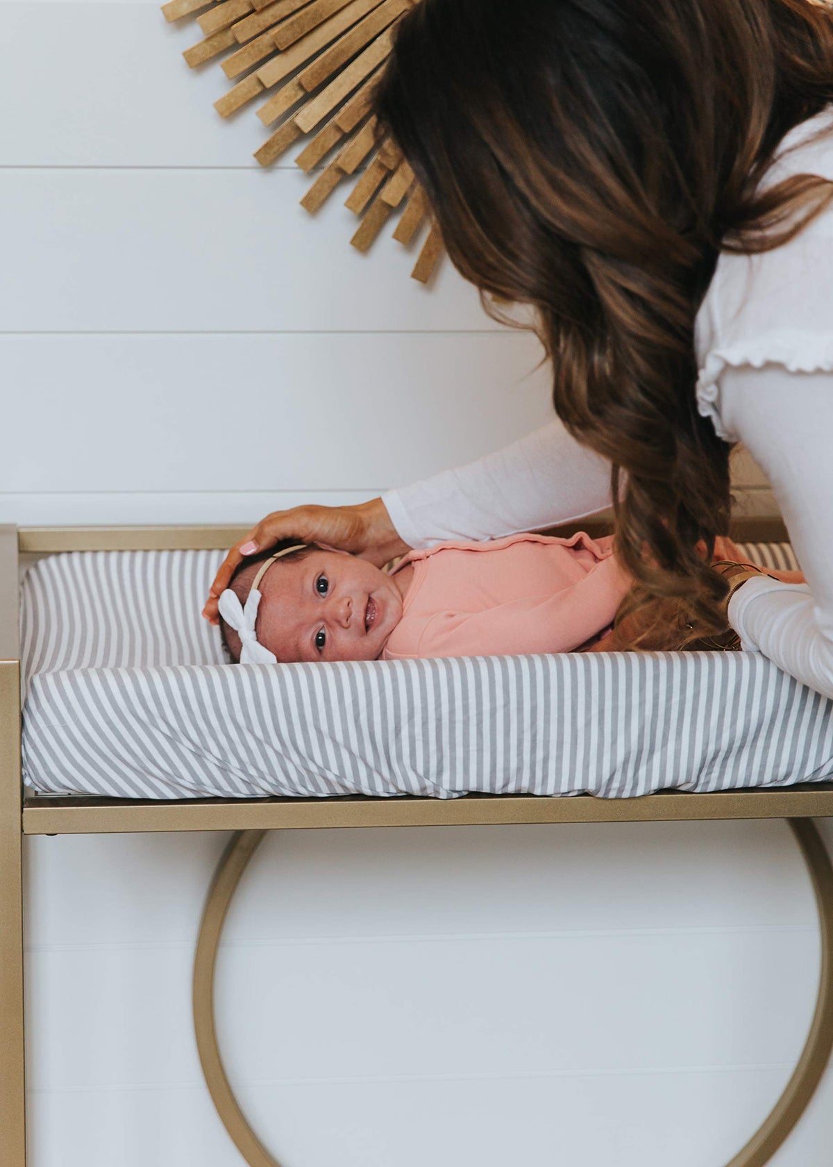 Premium Knit Diaper Changing Pad Cover"Everest" by Copper Pearl