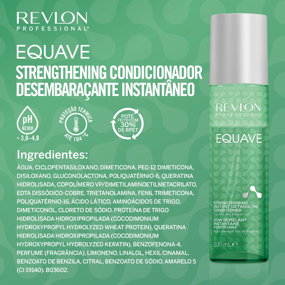 REVLON PROFESSIONAL EQUAVE STRENGTHENING DETANGLING CONDITIONER PARA CABELLO FRAGIL 200ml