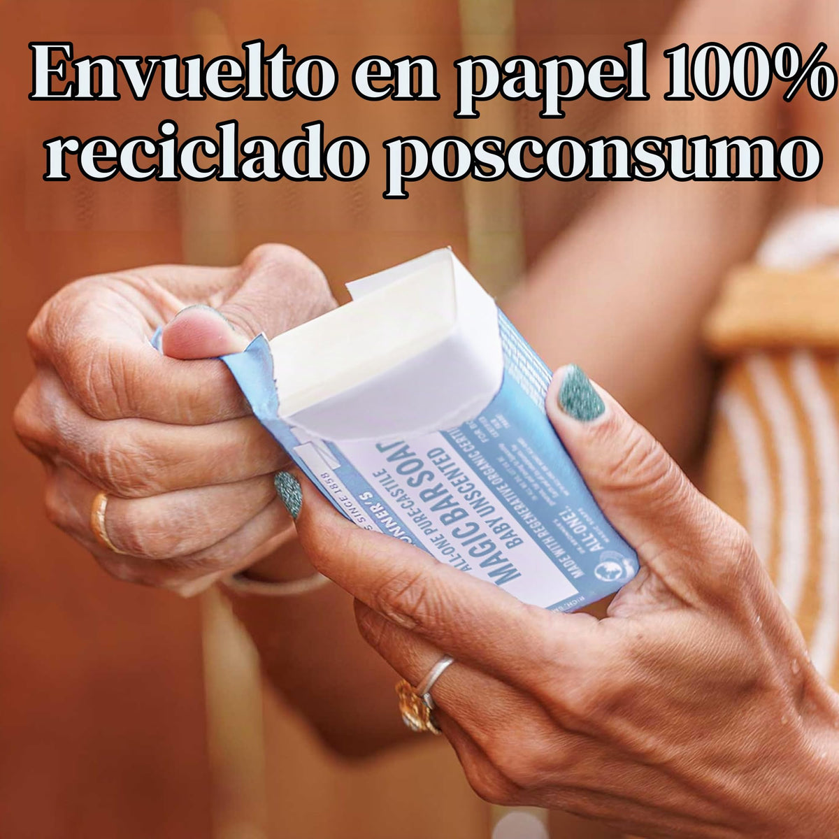 Dr. Bronner's | Jabón de castilla orgánico en barra, fórmula concentrada, suavidad pura y cuidado para piel sensible, sin aceite esencial, aroma Sin Aroma (6 pack)