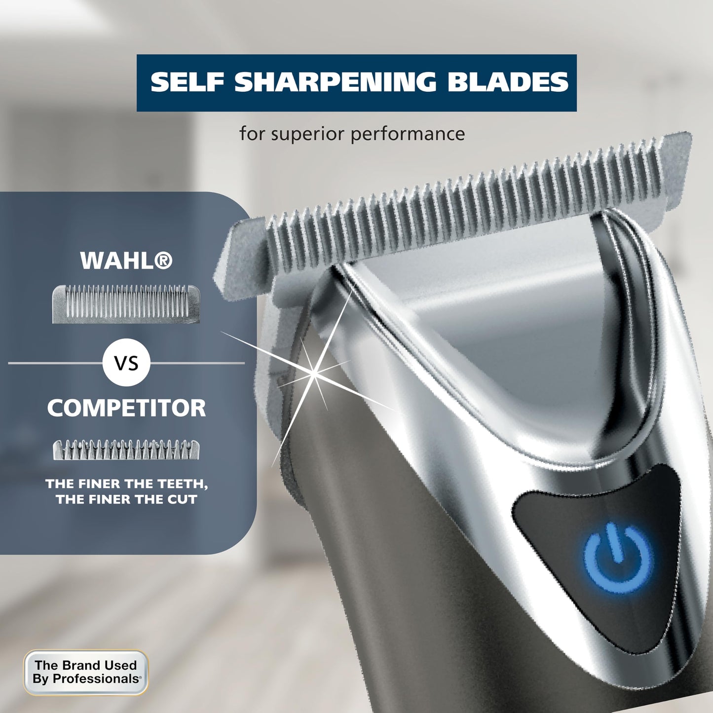 Wahl, Máquina cortadora de cabello de acero inoxidable y baterías de iones de litio, gris pizarra, n.º 9864