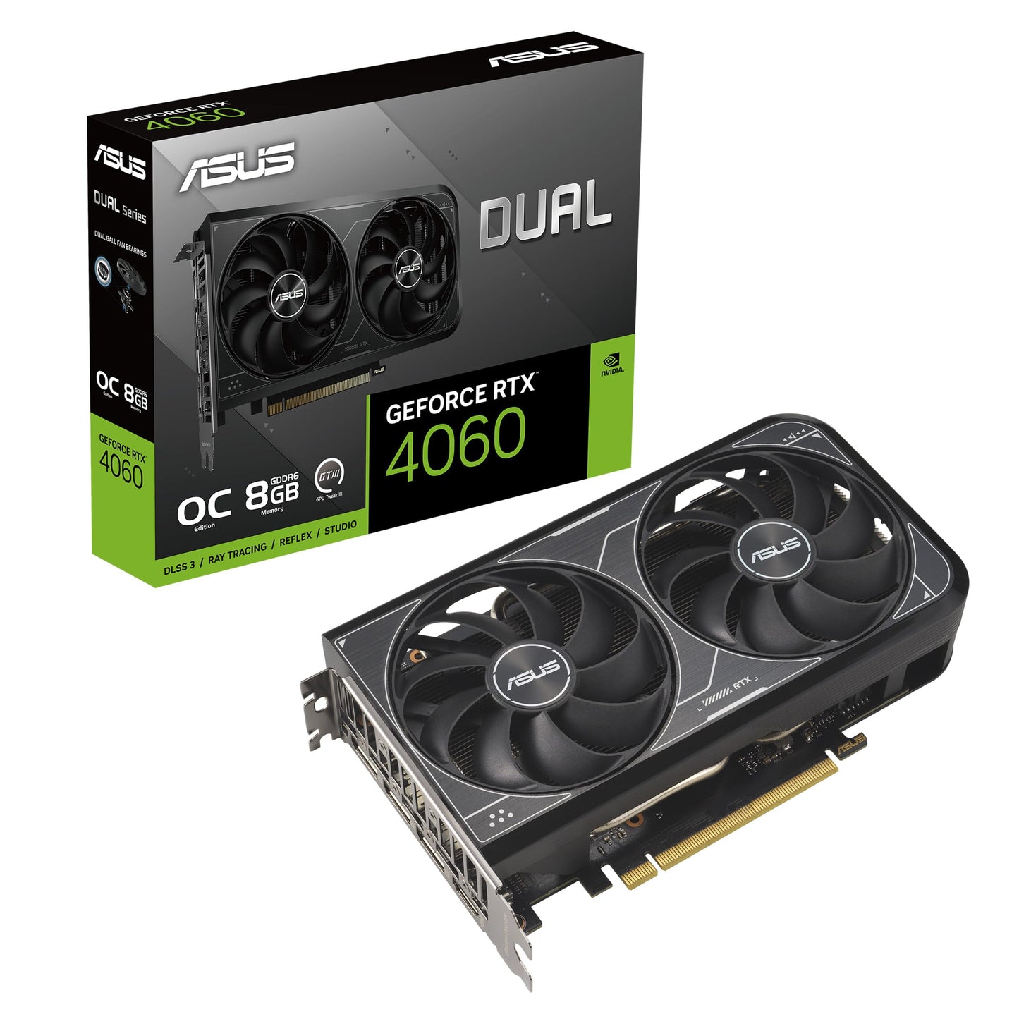 Tarjeta Gráfica ASUS Dual GeForce RTX 4060 V2 OC Edición Negro