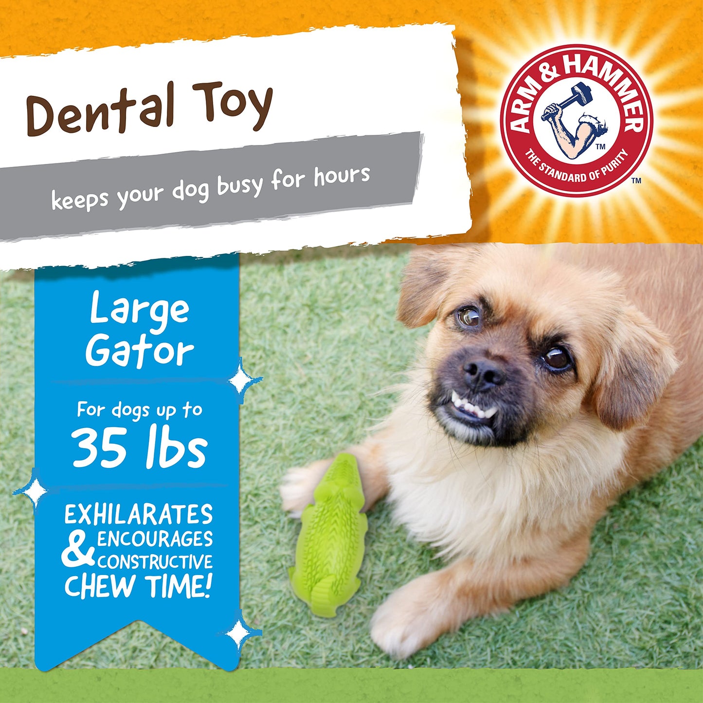 Arm & Hammer, Juguete para Perro Mini Cocodrilo de 5.2"