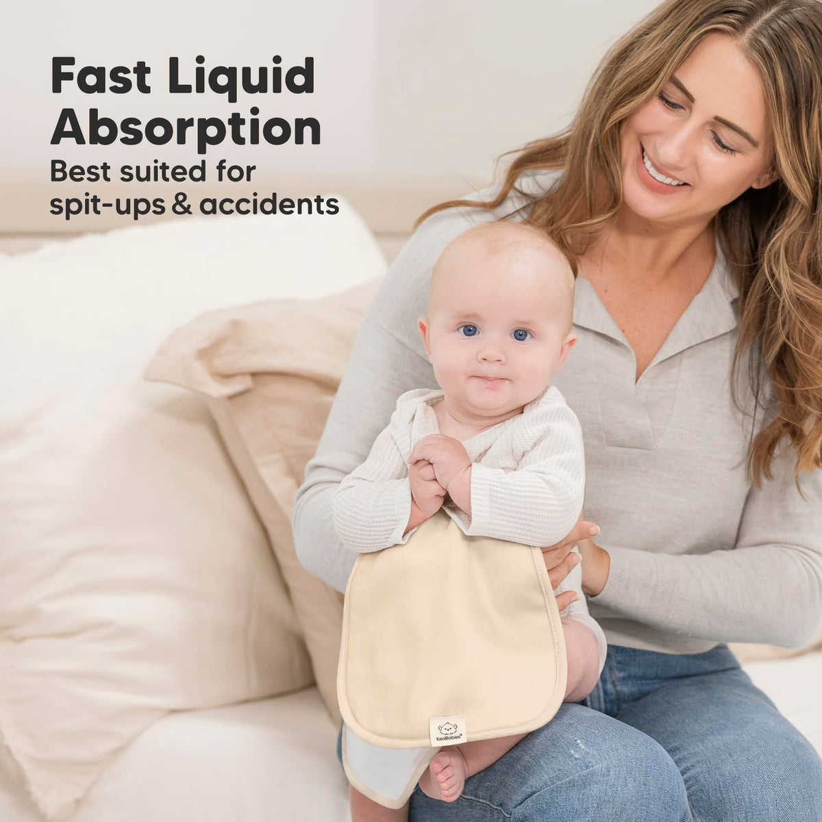 Paños Orgánicos para Eructos para Bebés y Niñas, Paquete de 5 Paños de Algodón Superabsorbentes para Bebés, Suaves y de Felpa para Escupir Recién Nacidos, Toallas de Bebé para Escupir Leche, Unisex