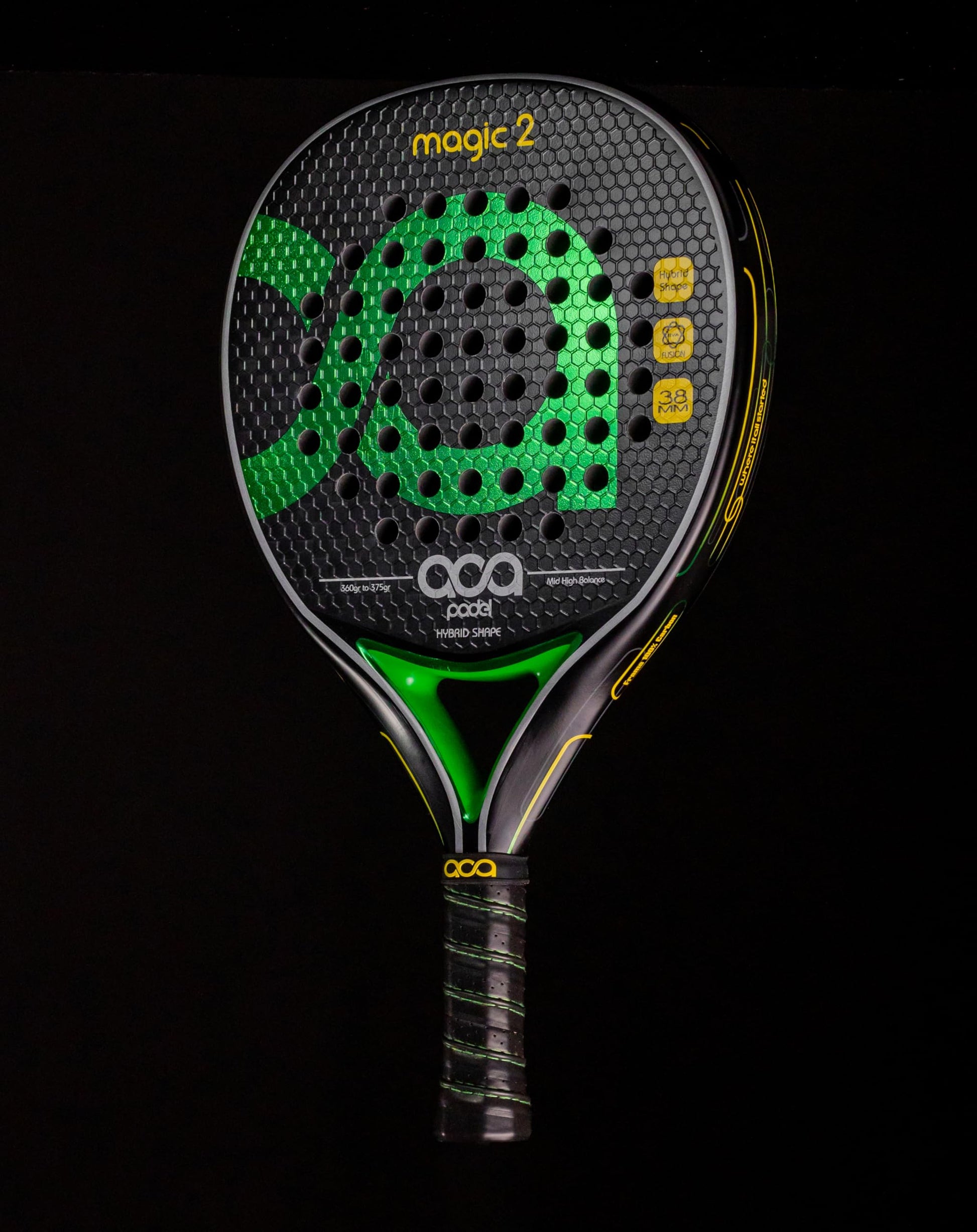 Pala de Padel Aca Magic 2 Carbono 12K Híbrida Hexa 3D Goma Eva Fusion