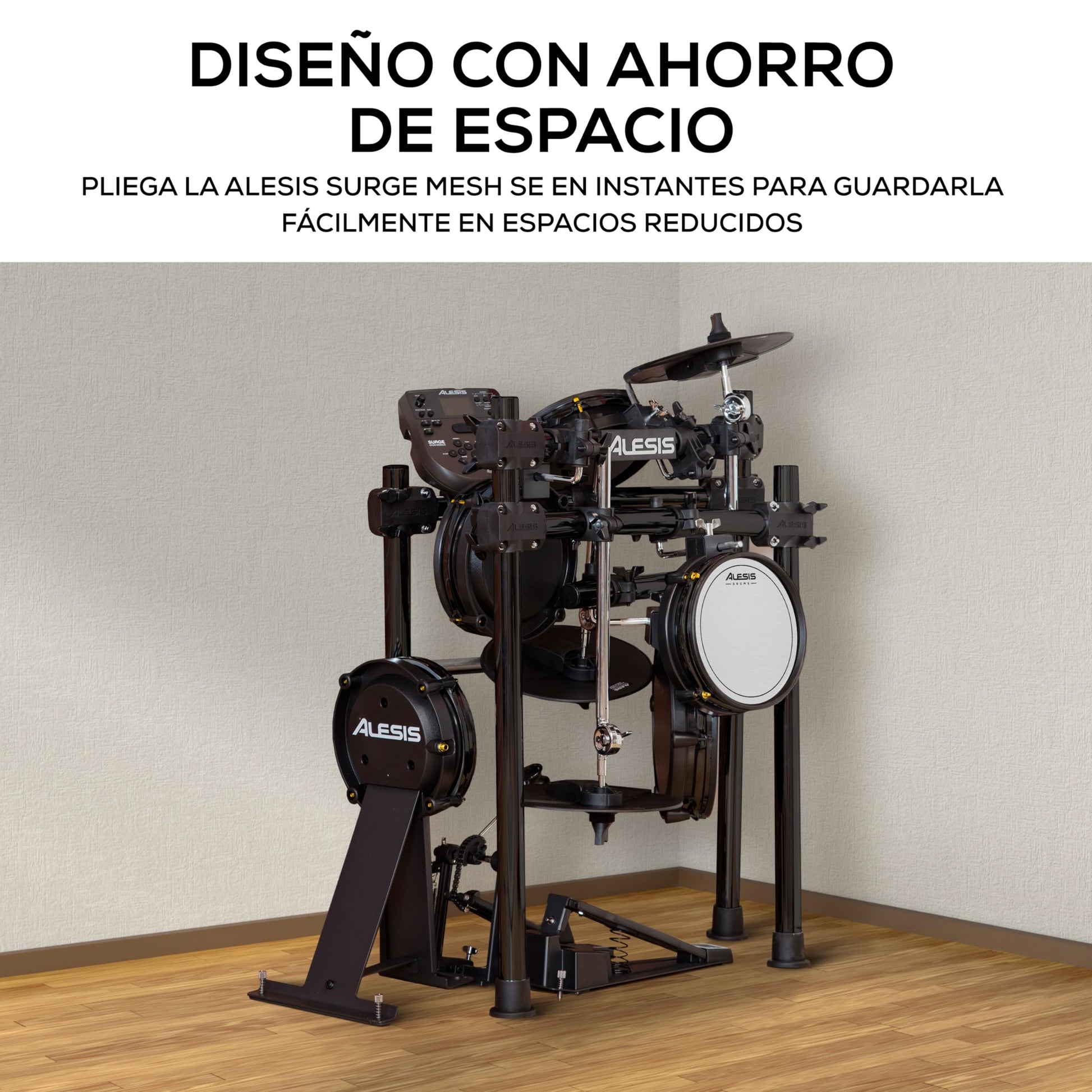 Alesis Surge Mesh SE Kit - Set de Batería Electrónica, conectividad MIDI USB, parches de malla, módulo percusión, rack sólido, 40 kits y 385 sonidos