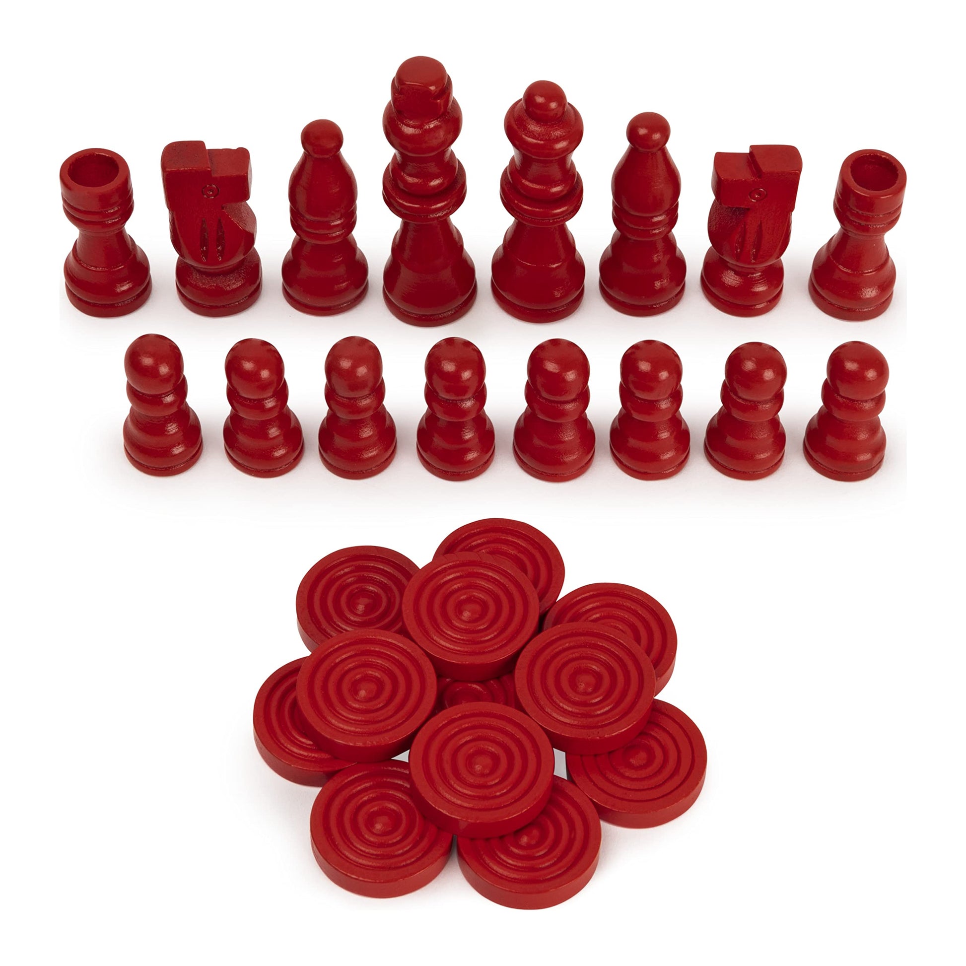 Spin Master FAO Schwarz Wood Chess Checkers and Tic-TAC-Toe Set de Estrategia Clásicos, 2 Jugadores, A Partir de 6 años