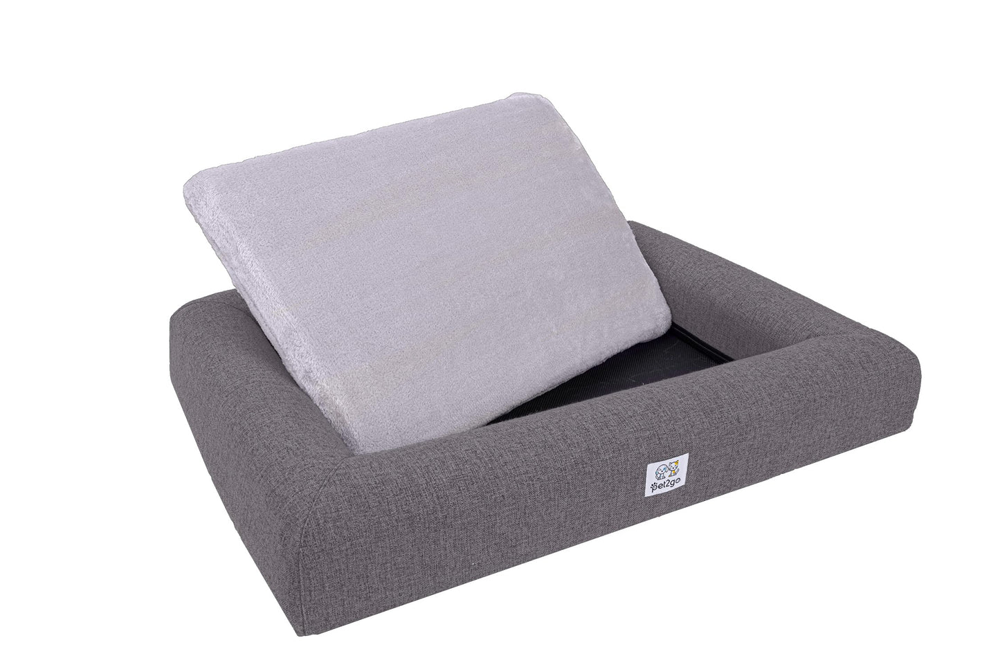 Cama Ortopédica pet2go Gris Oscuro con Funda Removible para Mascota Pequeña