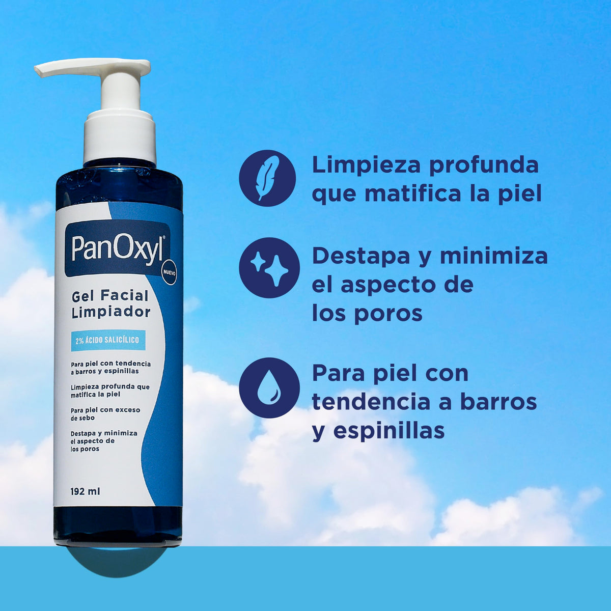 PanOxyl Gel de Limpieza con 2% Ácido Salicílico, 192 ml