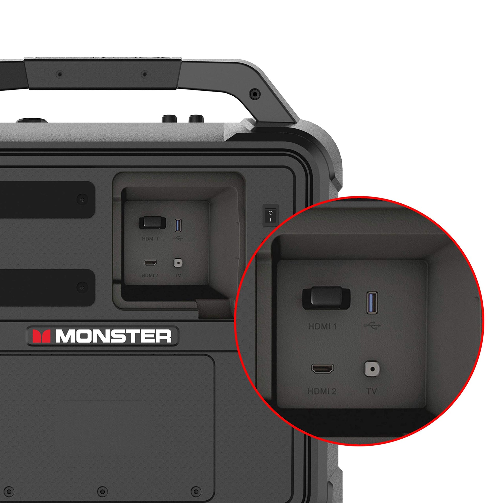 Sistema de Entretenimiento Portátil Monster Vision Full HD 15.6 Pulgadas con Audio 60 W y Transmisión Inteligente