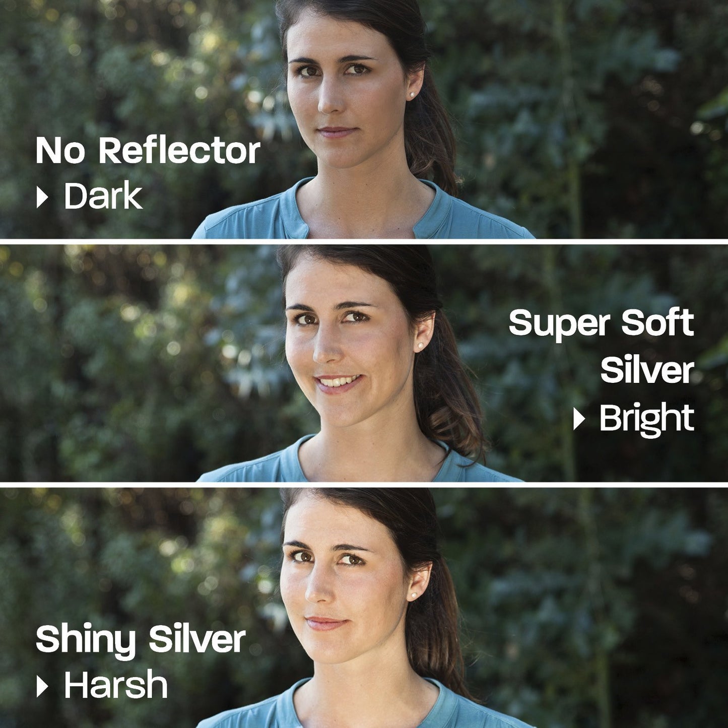 Rogue Reflector Plegable 2 en 1, Color Plateado y Blanco Natural, 50,8 x 101,6 cm
