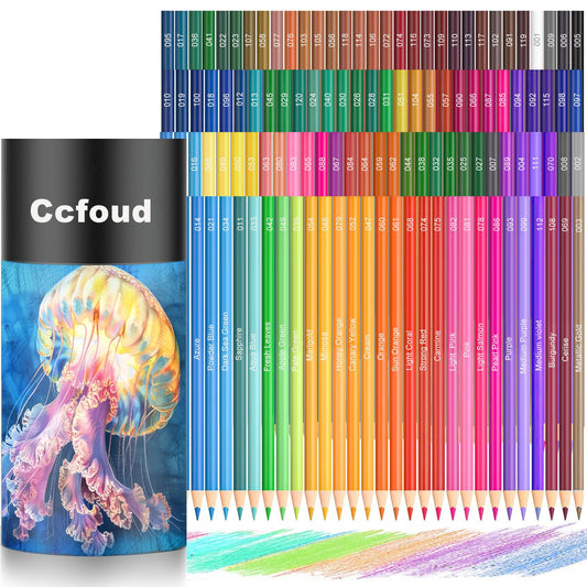 Lápices de Colores, Juego Profesional de 120 Colores, Núcleos a Base de Cera Suave Numerados, Para Dibujar, Dibujar, Sombrear y Colorear
