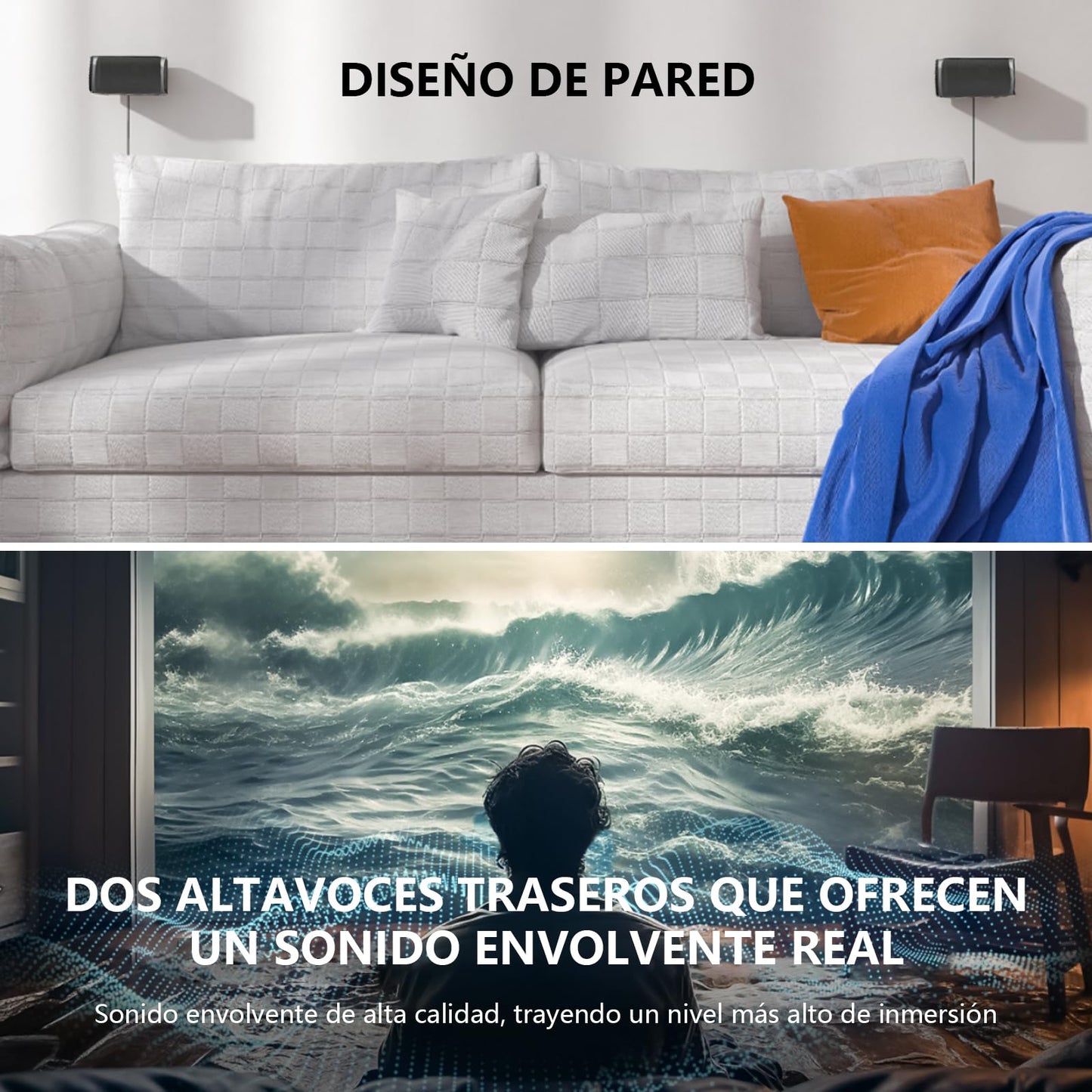 LEQI Barras de Sonido Potente 240W, Sound Bar 5.1 Teatro En Casa con Subwoofer, Barra Sonido Home Theater, Bocina Barra para TV, Conexión Bluetooth, USB Óptico y Auxiliar Incluye Control Remoto