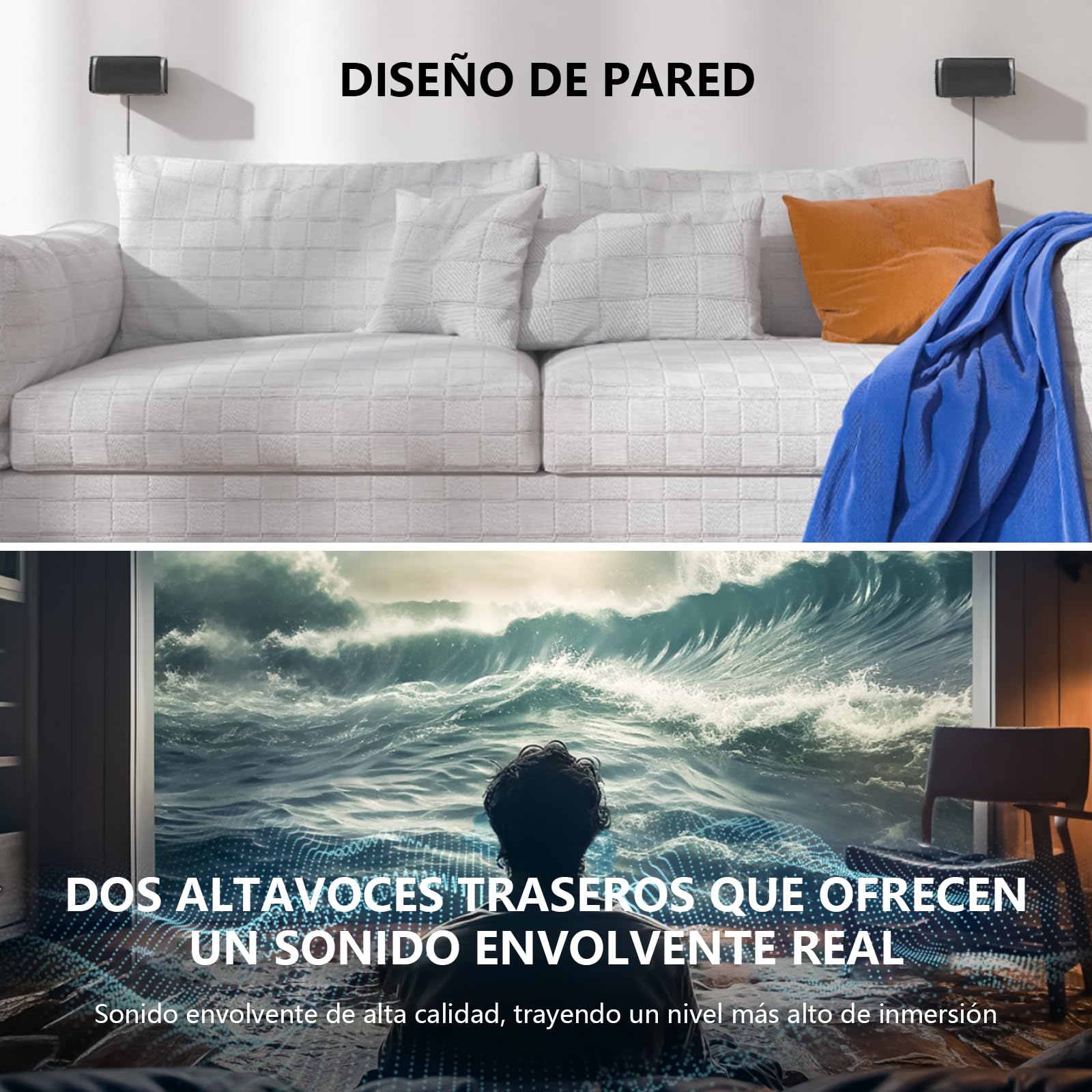 LEQI Barras de Sonido Potente 240W, Sound Bar 5.1 Teatro En Casa con Subwoofer, Barra Sonido Home Theater, Bocina Barra para TV, Conexión Bluetooth, USB Óptico y Auxiliar Incluye Control Remoto