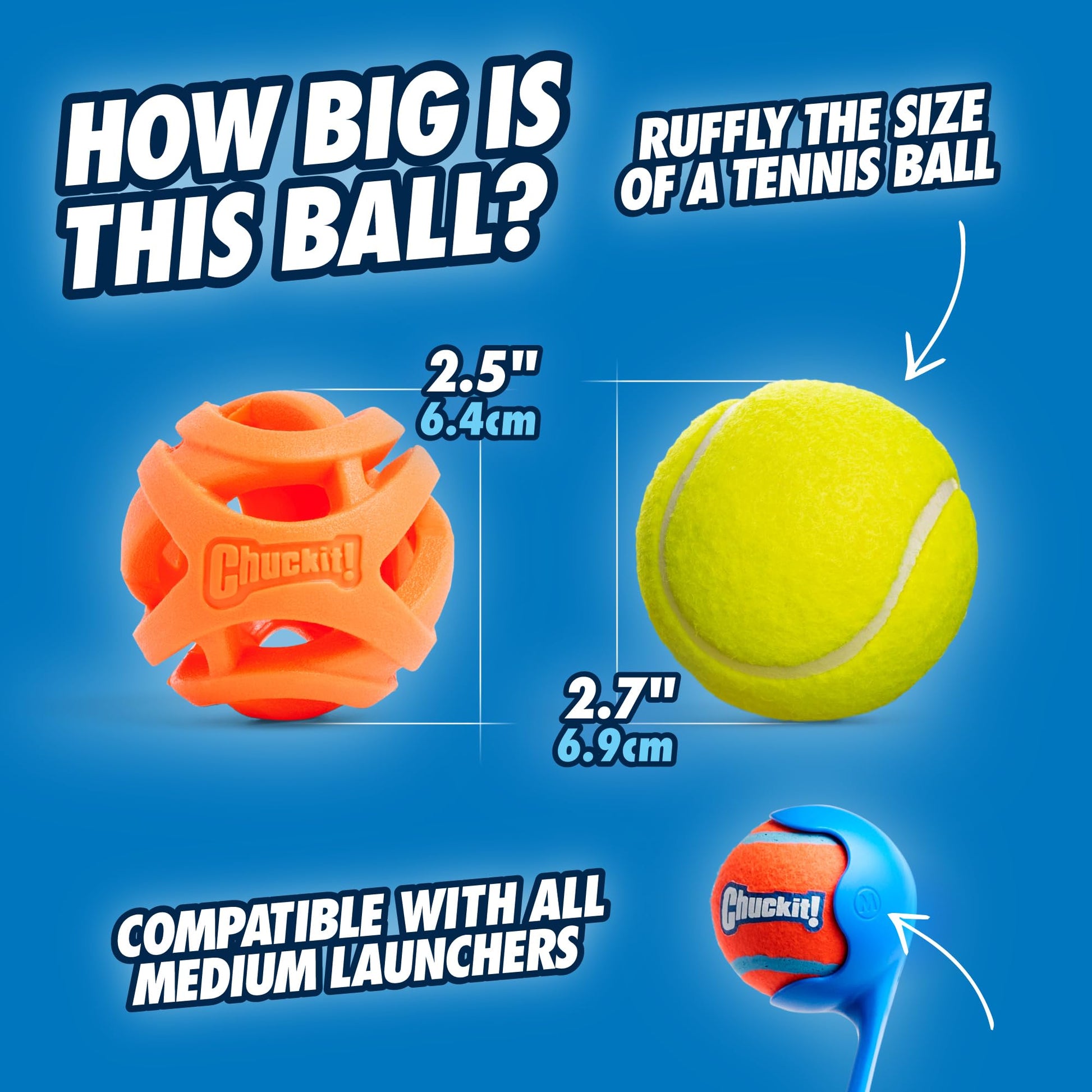 CHUCKIT! Large Durable Breathe Right Dog Ball