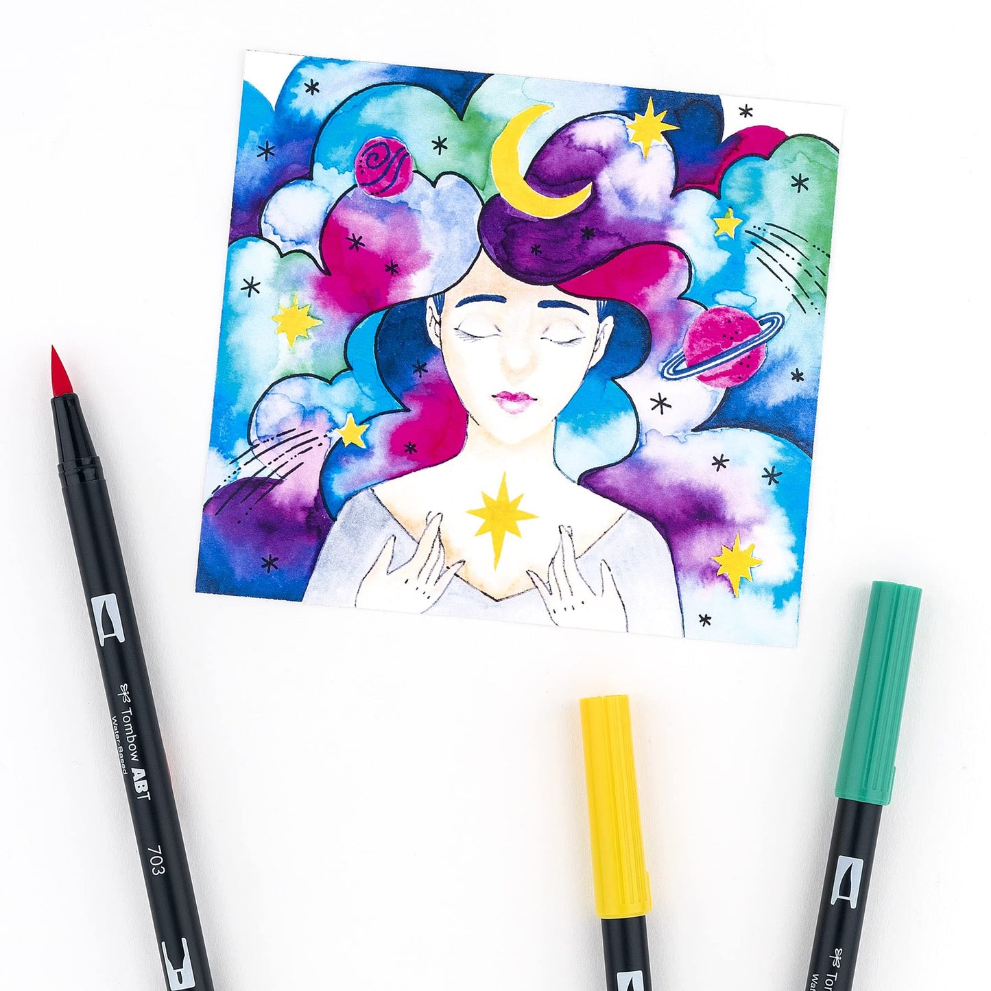 Marcadores Artísticos Tombow Brillantes Doble Pincel Paquete de 10
