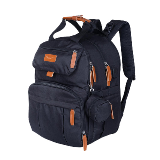 Mochila para Pañales Nestlys Negro Moderno Large para Bebé